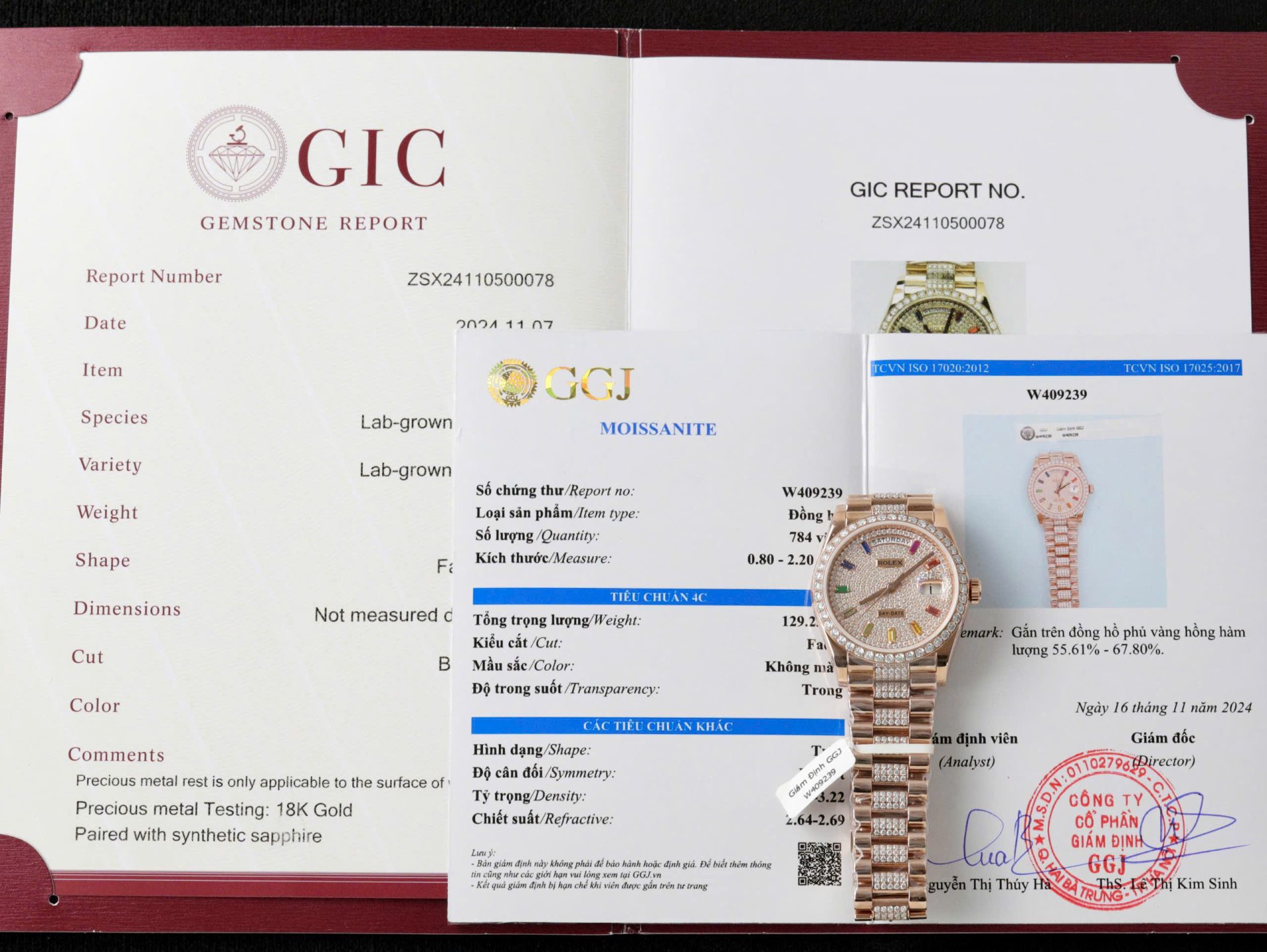 Rolex Day-Date 128395TBR Refined 18K Gold Wrapped   Moissanite Diamonds Best Replicas 36mm - Elite Watch Atelier