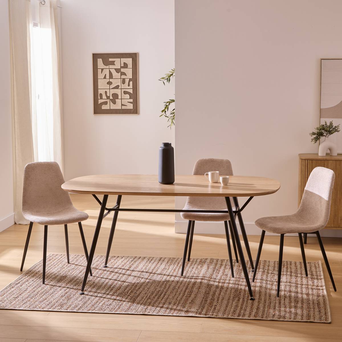 Roxas" dining table 160x90 cm, L. 160 cm