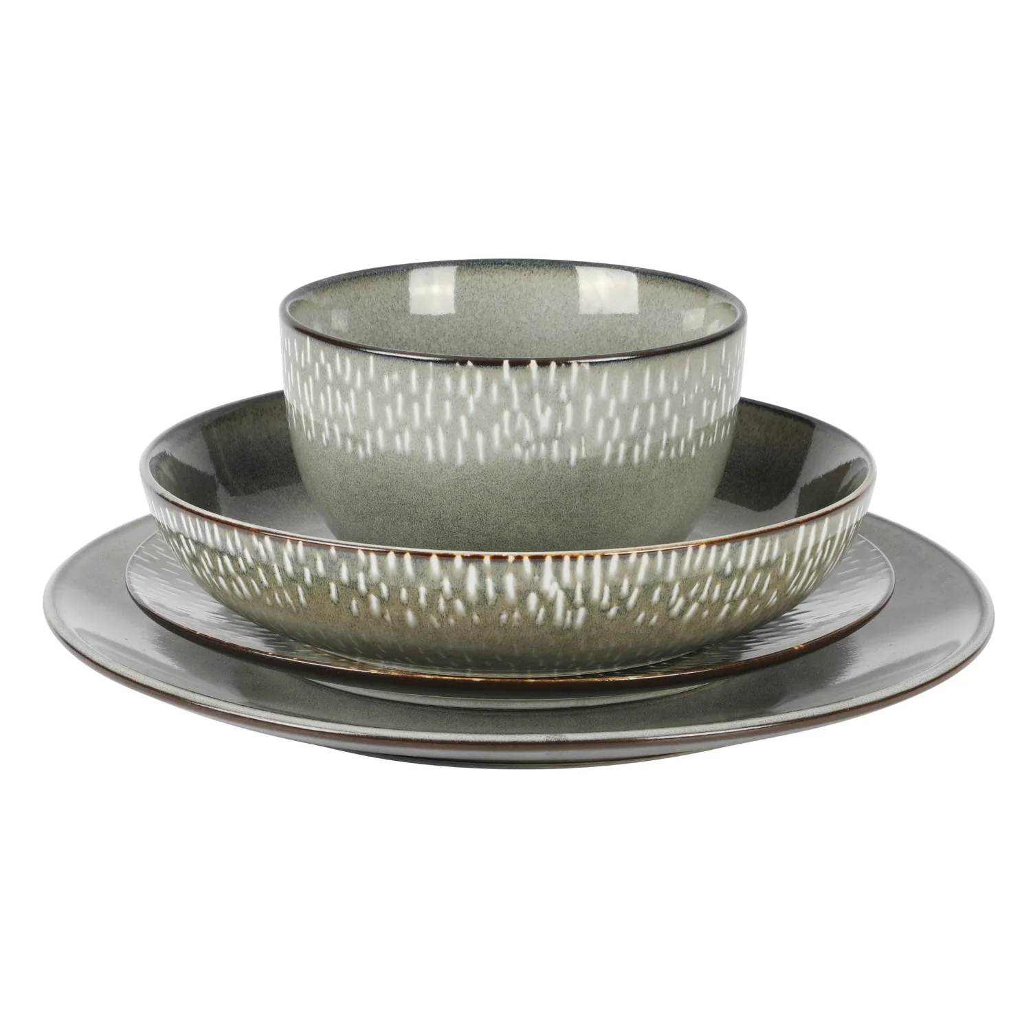 Gibson Elite Matisse 16-Piece Dinnerware Set - Taupe - Image 20