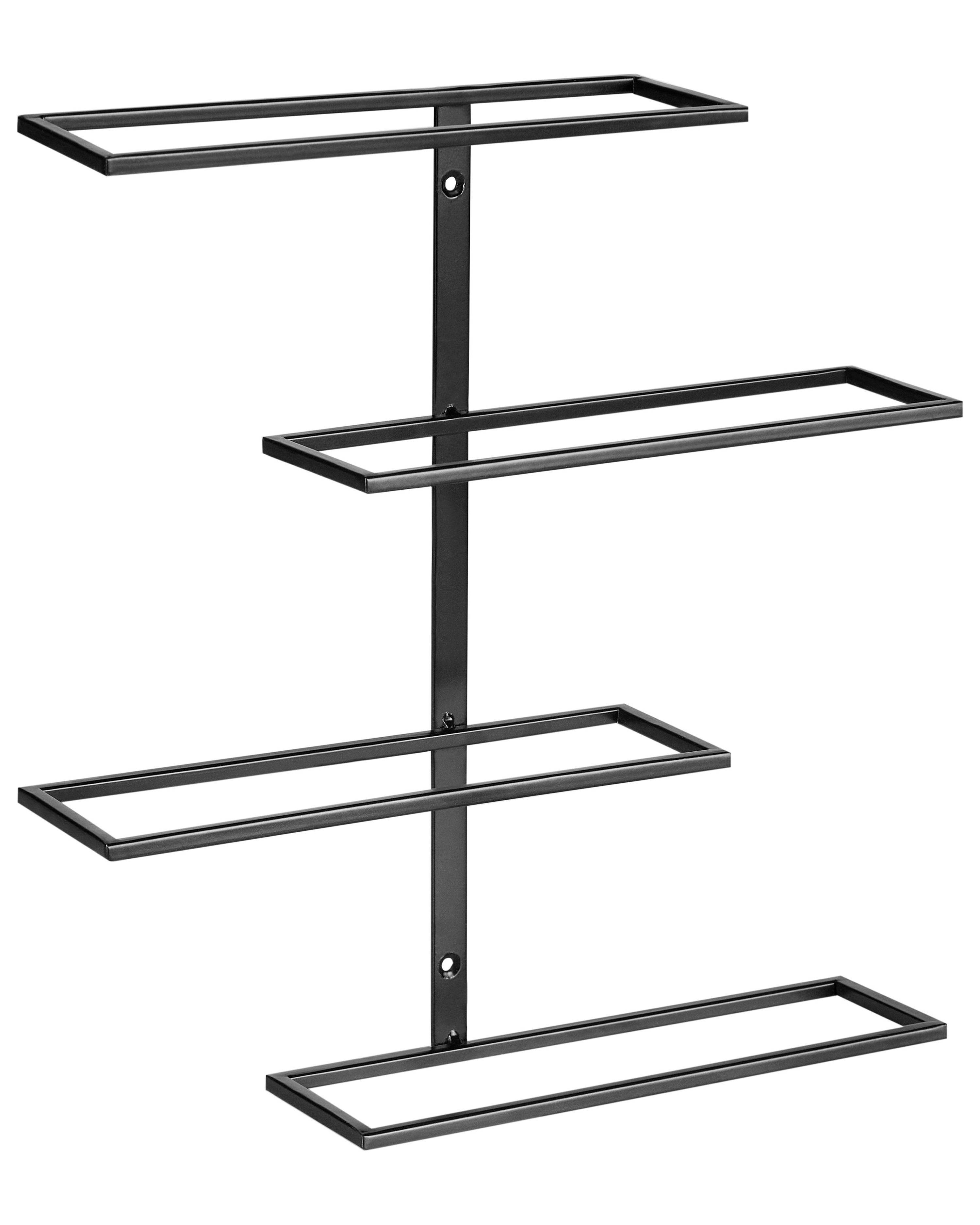 Wall Mounted Wine Rack EINSTEINIUM Metal Black