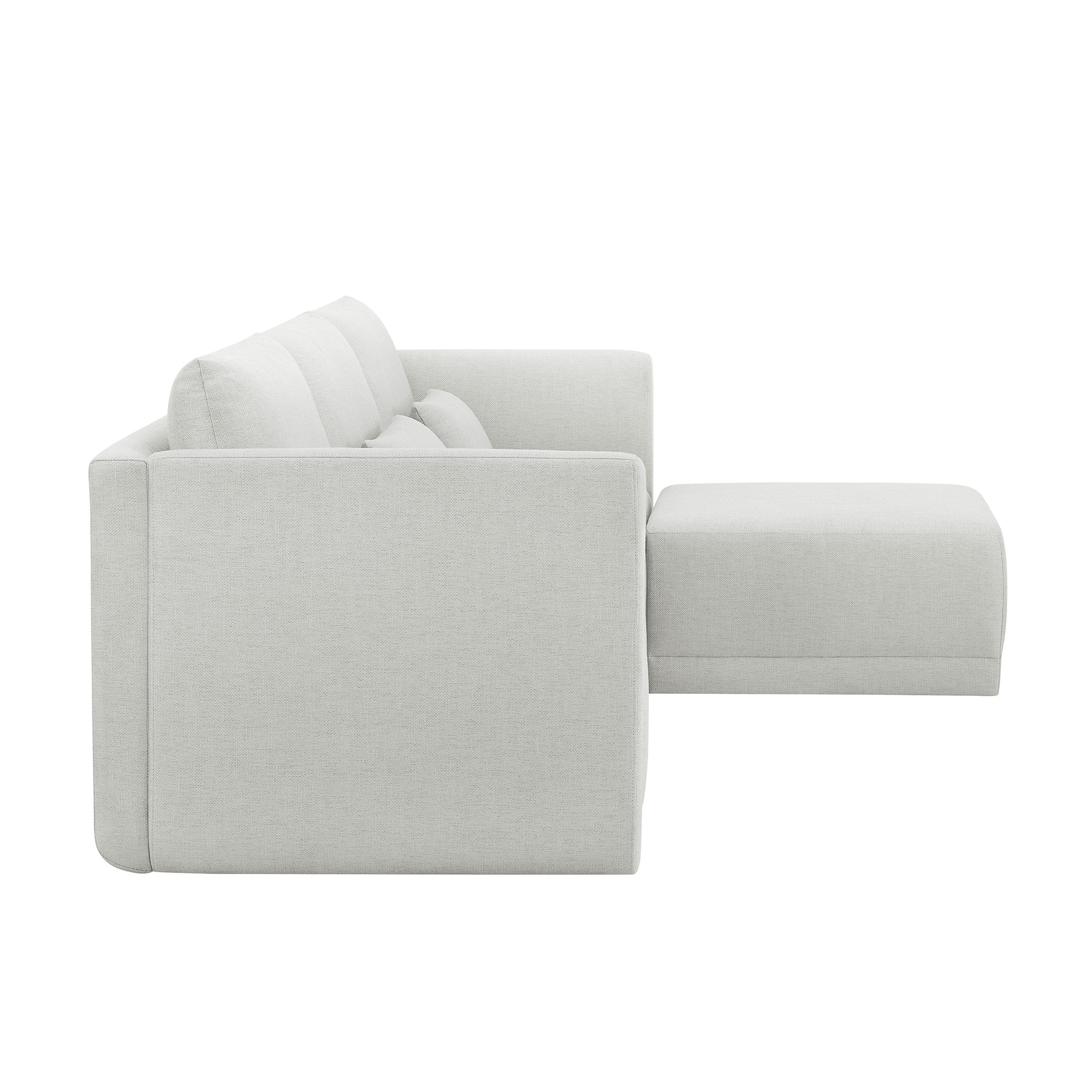 Beautiful Drew Modular Sectional Sofa with Ottoman by Drew Barrymore, Gray Fabric - Image 26