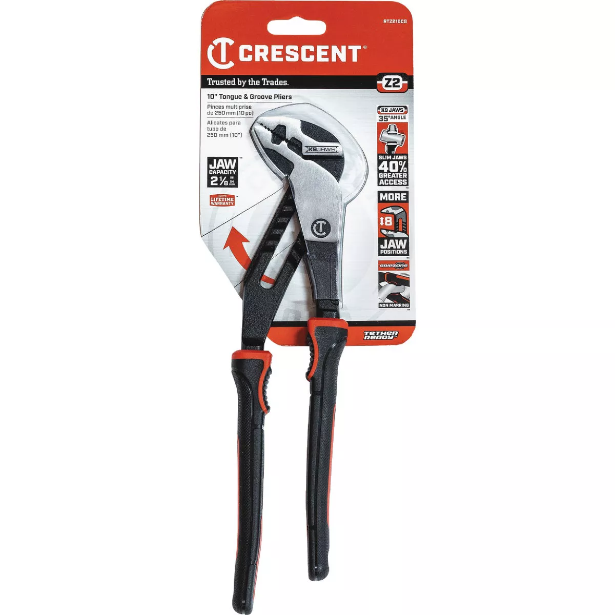 Crescent 10 In. Straight Jaw Tongue & Groove Pliers