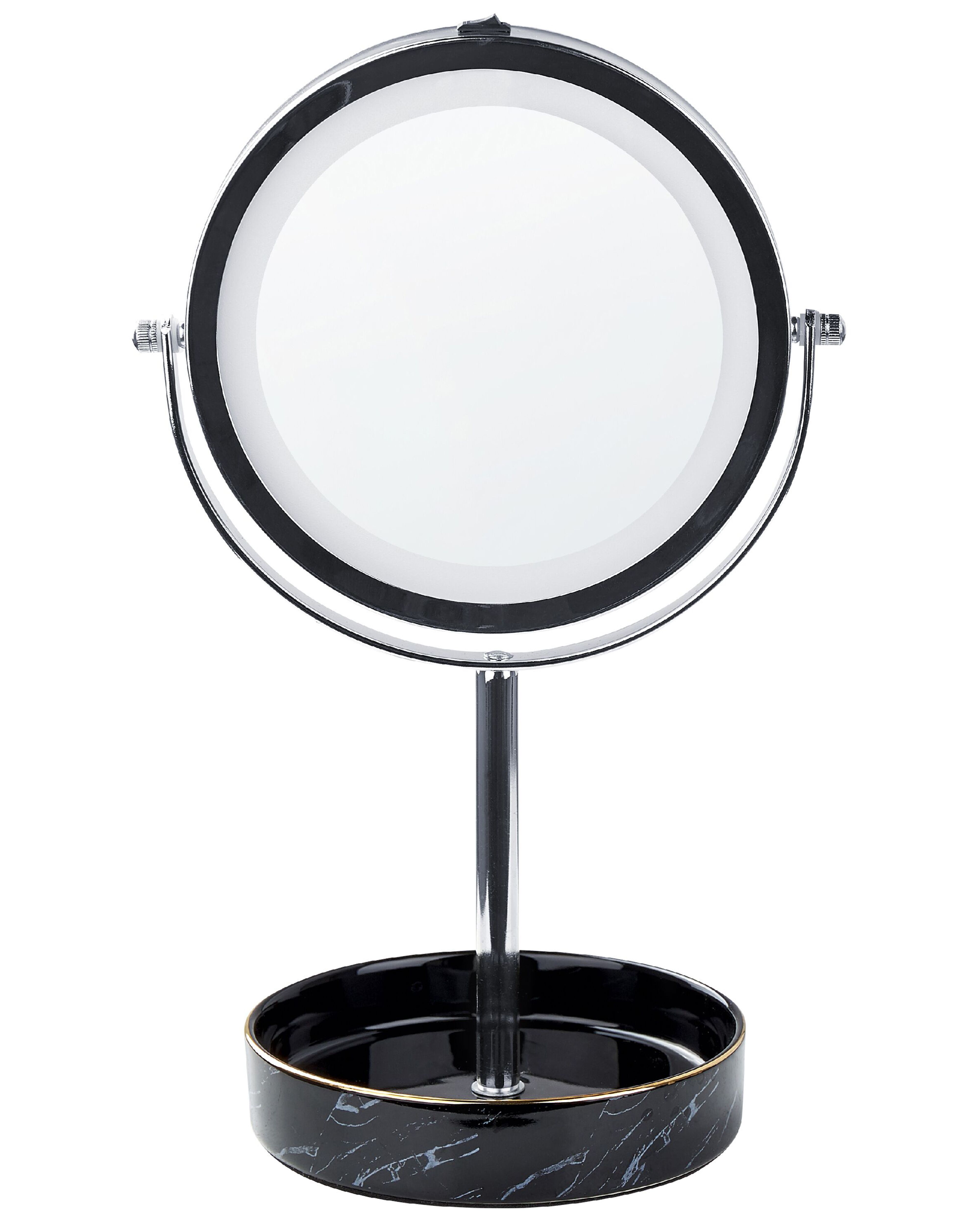 Makeup Mirror LED SAVOIE Black/ Silver