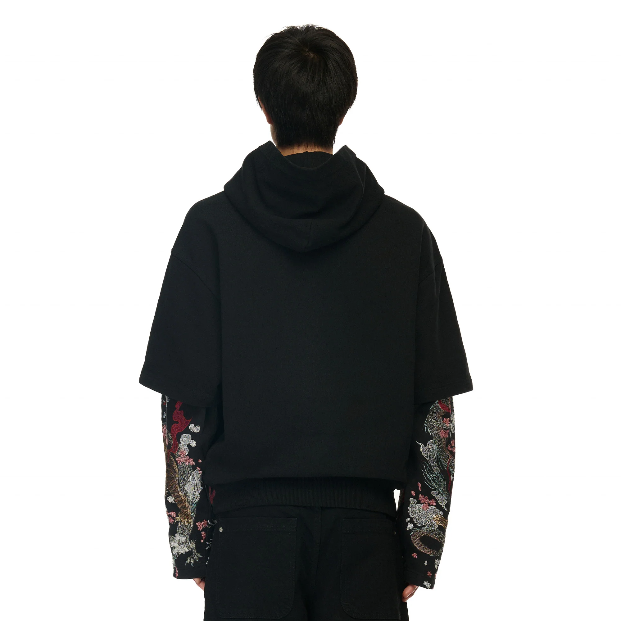 "yakuza" double sleeve Hoodie