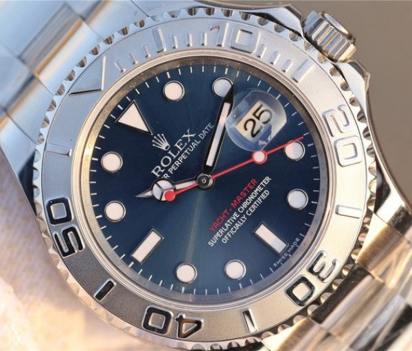 Replica Rolex Yacht-Master 116622 JF Blue Dial SS Bracelet SH3135 - Elite Watch Atelier