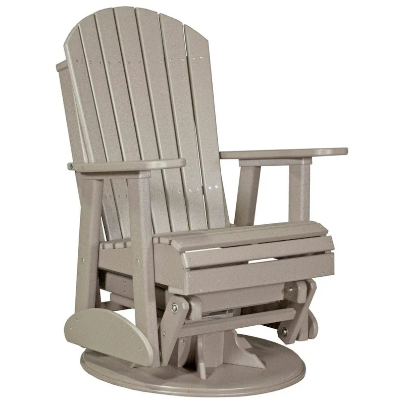 Poly Lumber Adirondack Swivel Glider Chair - 30W x 28D x 44H - Image 3 Poly Lumber Adirondack Swivel Glider Chair - 30W x 28D x 44H - Image 3
