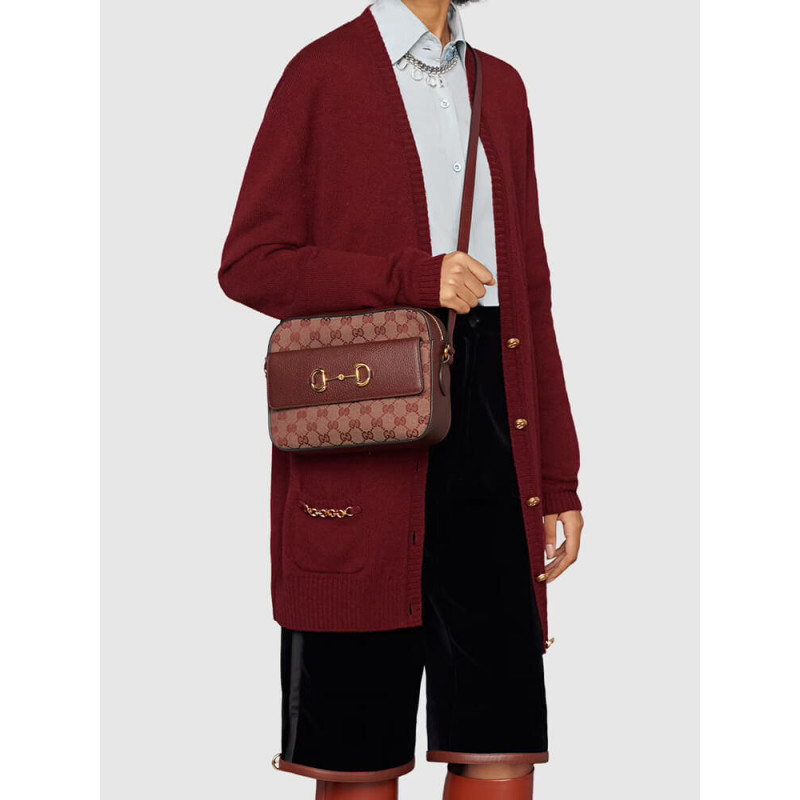 Replica Gucci Horsebit 1955 Small Bag In Burgundy 6454541:1High-quality replica