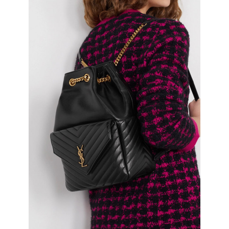 Replica Ysl Saint Laurent Joe Backpack 672609 In Black Lambskin1:1High-quality replica