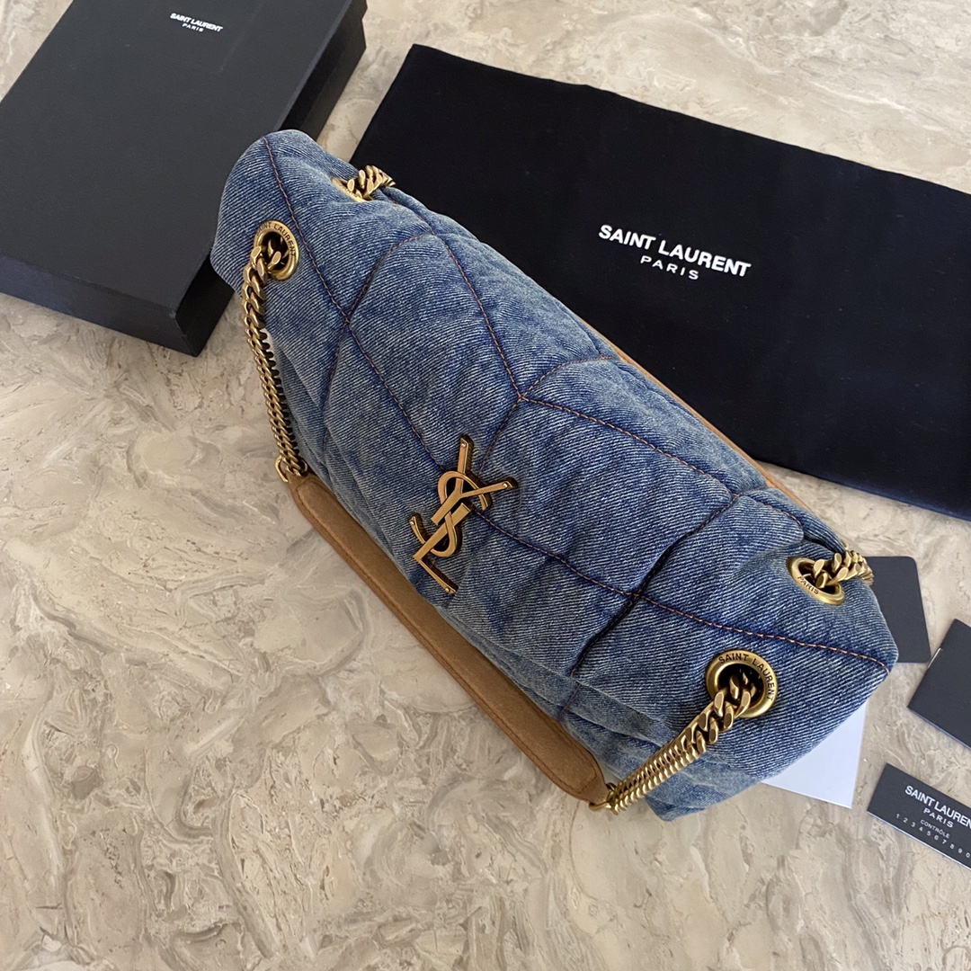 PUFFER MEDIUM BAG IN QUILTED LAMBSKIN1:1High-quality replica