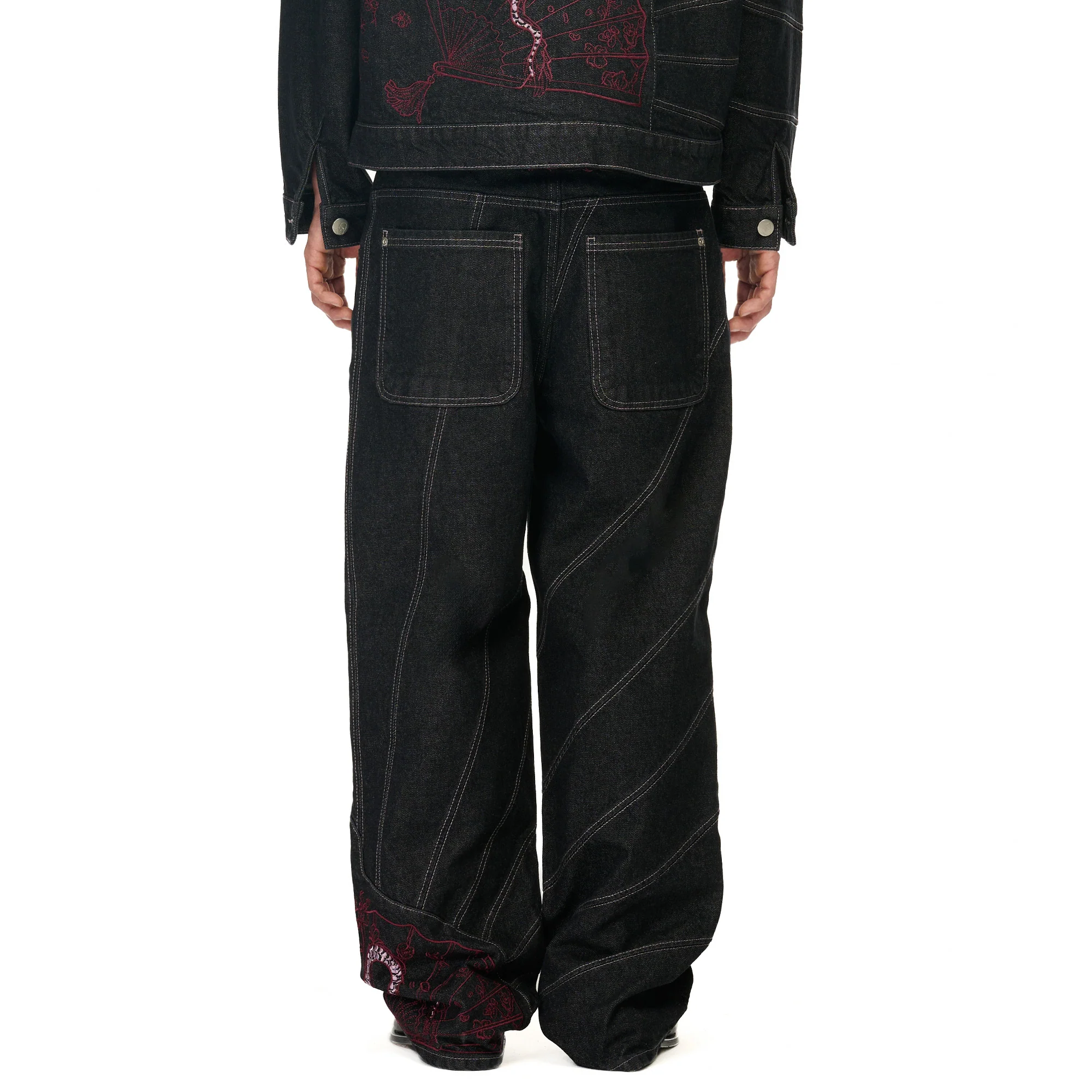 "yakuza" raw Denim black 03