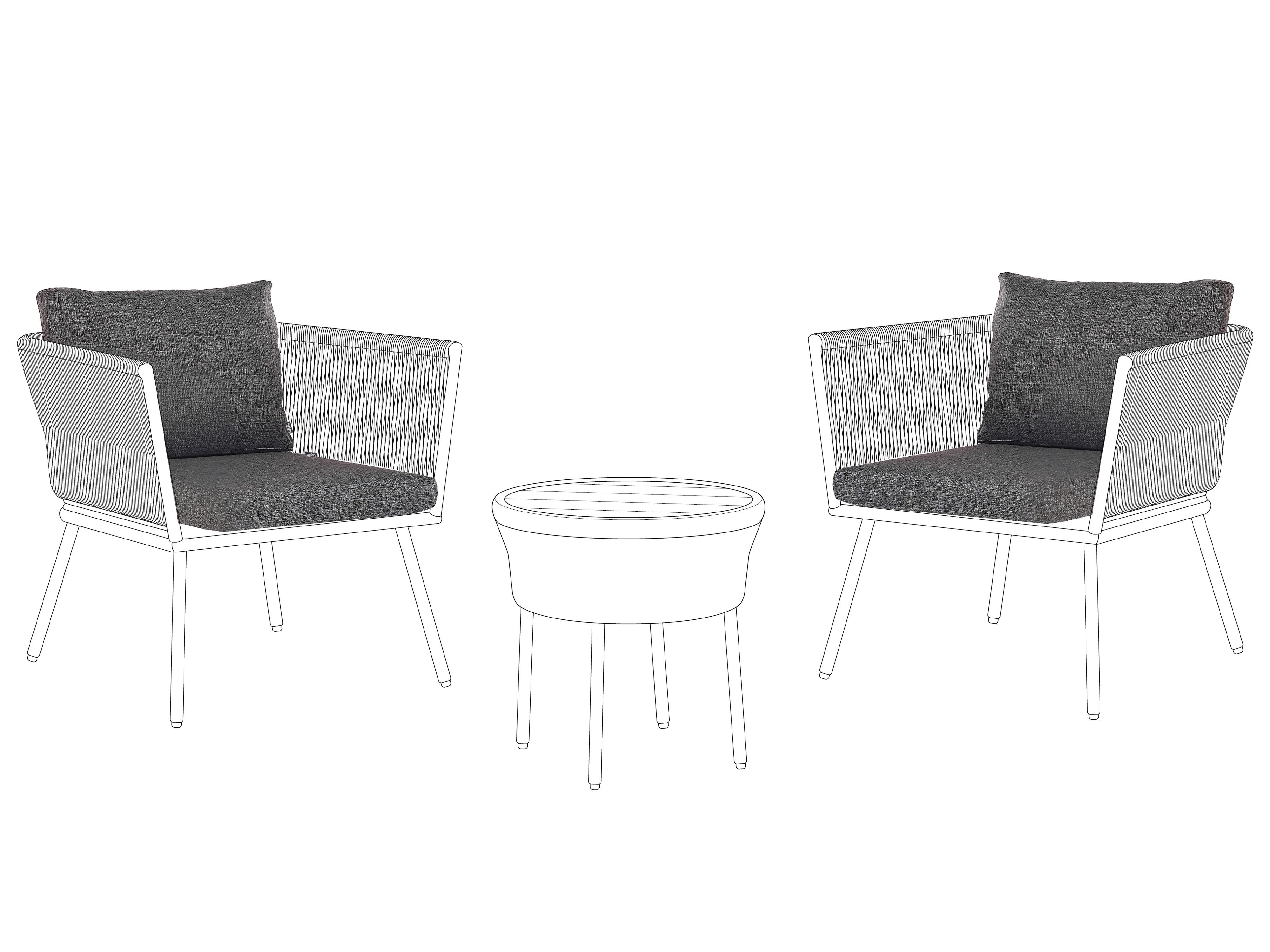 Outdoor Cushion Cover Set GARGANO Dark Grey