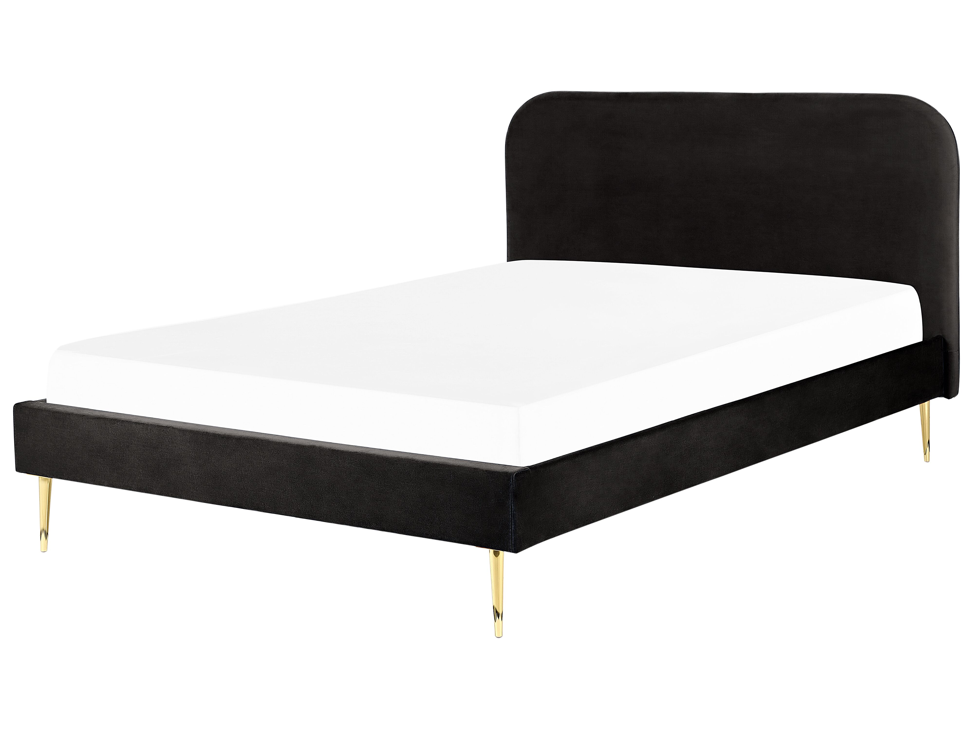 Bed Velvet FLAYAT 180 x 200 cm (EU Super King) Black