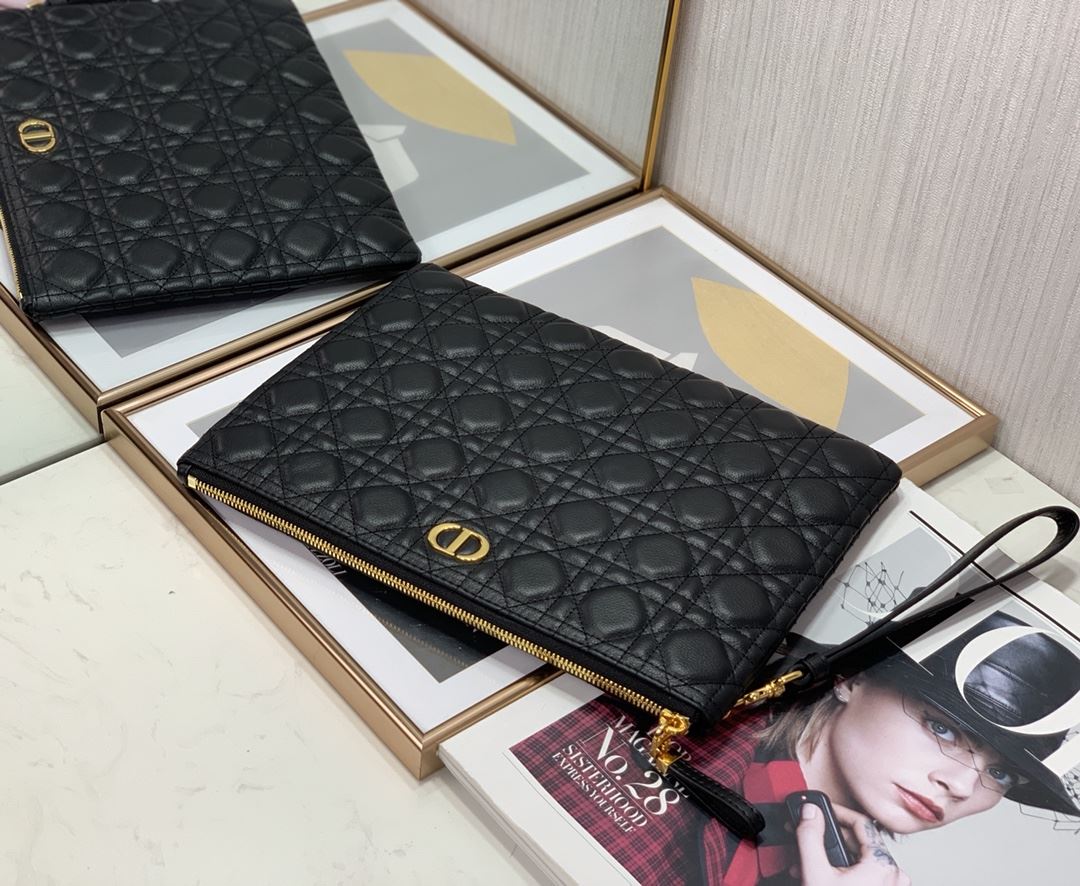 Lagre Dior Caro Daily Pouch Pink/Black/Blue/Brown For Women‎ 12in/30cm CD S5086UWHC_M81P1:1High-quality replica