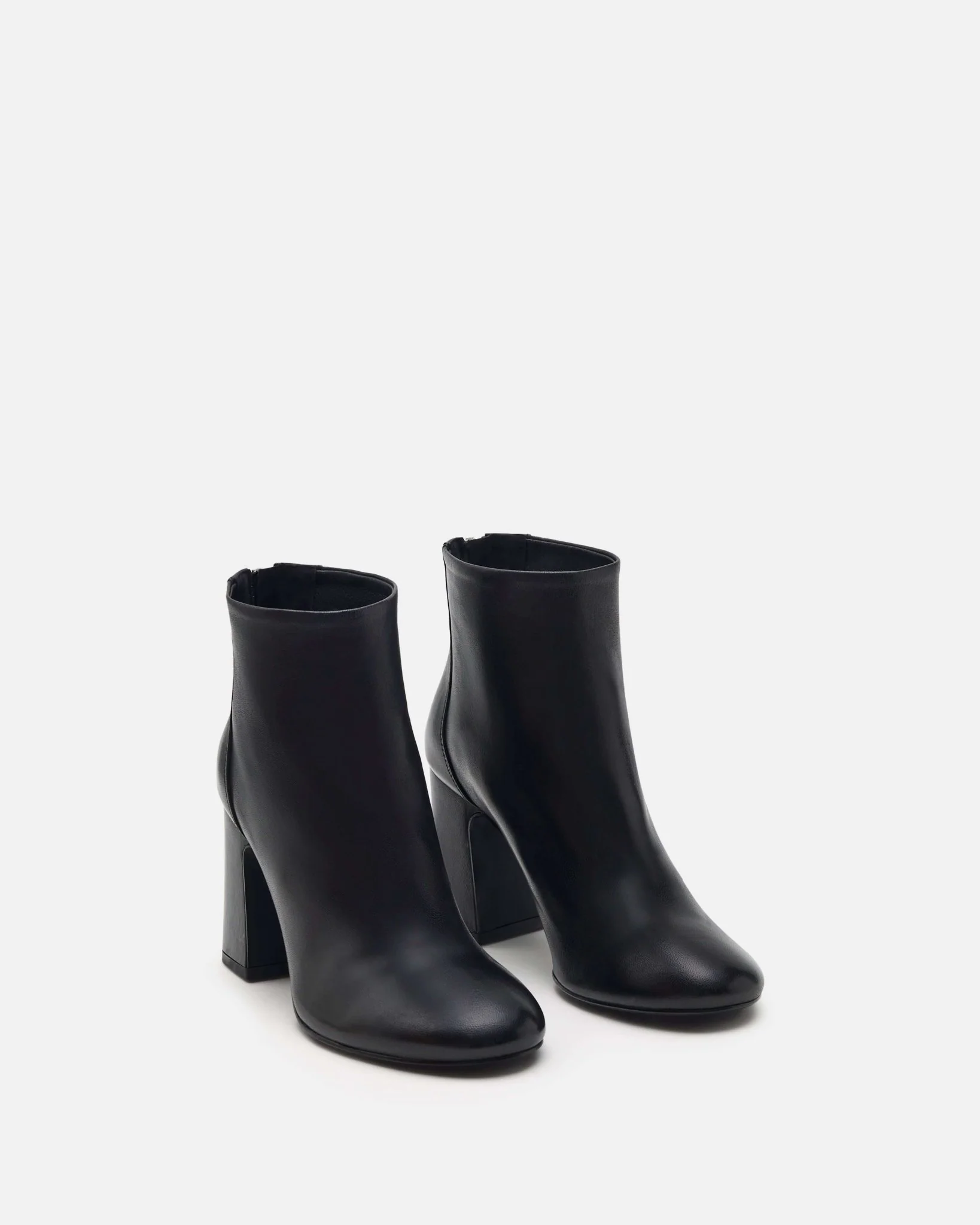 BOTTINES FRIDA - En cuir à zip noir