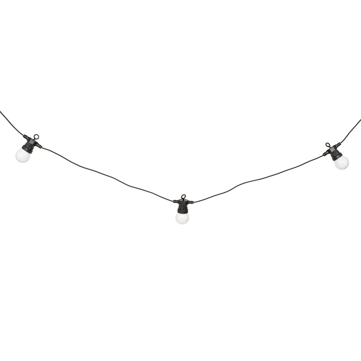 Solar outdoor garland "Soa" Black & White, H. 800 cm