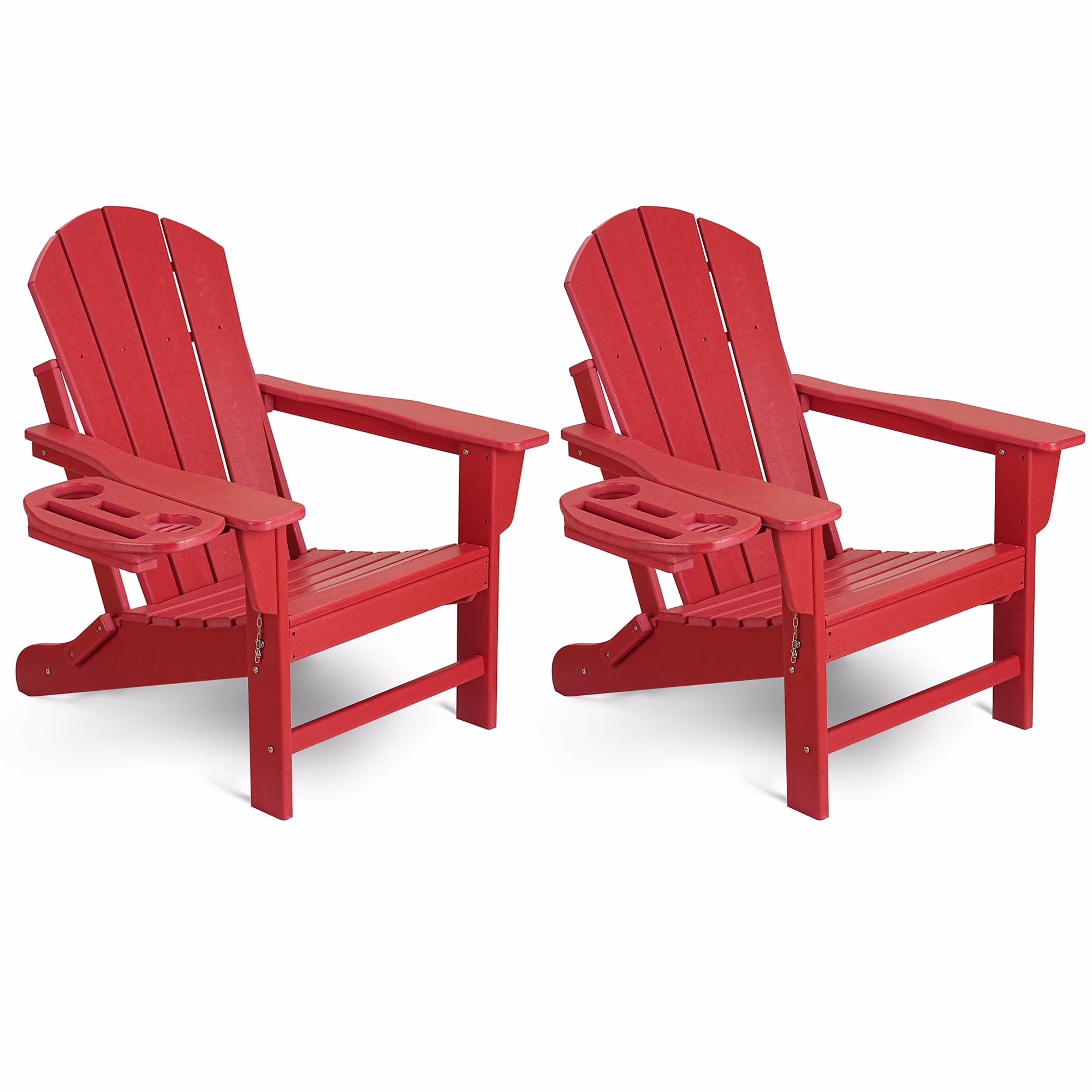 FOOWIN HDPE Plastic Adirondack Chairs Set of 4, Black - Image 40