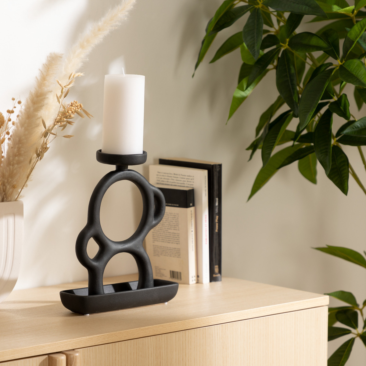 Candle holder Ceramic, h.26,5 cm