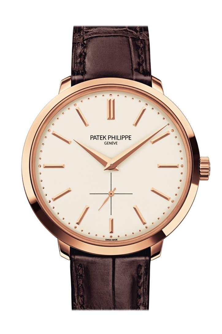Patek Philippe Calatrava Silver Dial 18k Rose Gold Leather 38mm Men's Watch 5123R-001(1:1 replica) - Top club