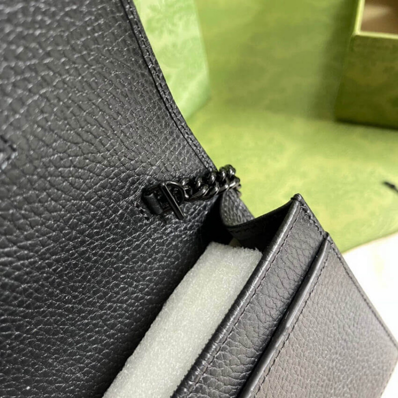 Replica Gucci Textured Leather Gg Marmont Mini Chain Bag 4979851:1High-quality replica