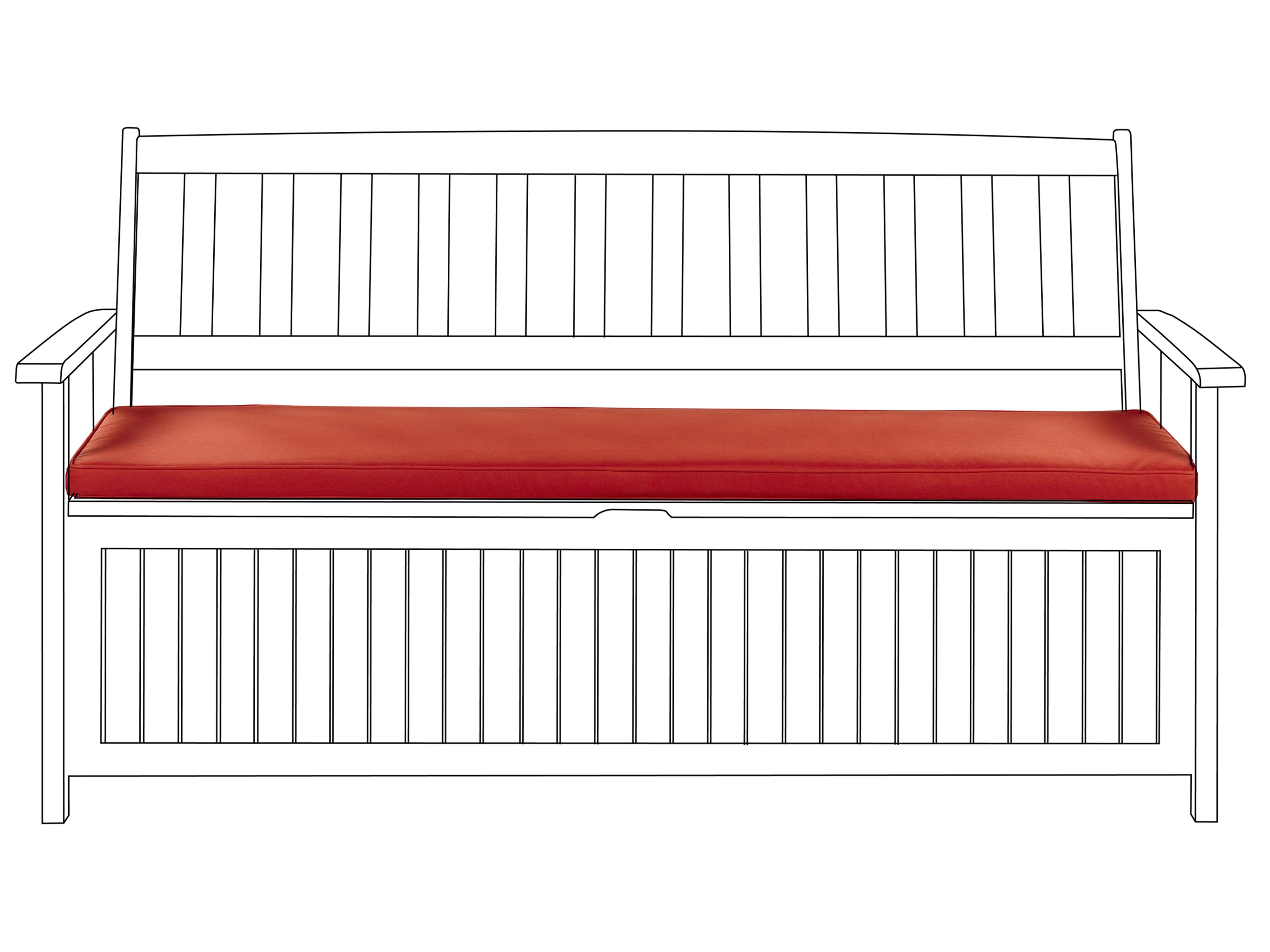 Bench Seat Pad Cushion SOVANA Dark Red
