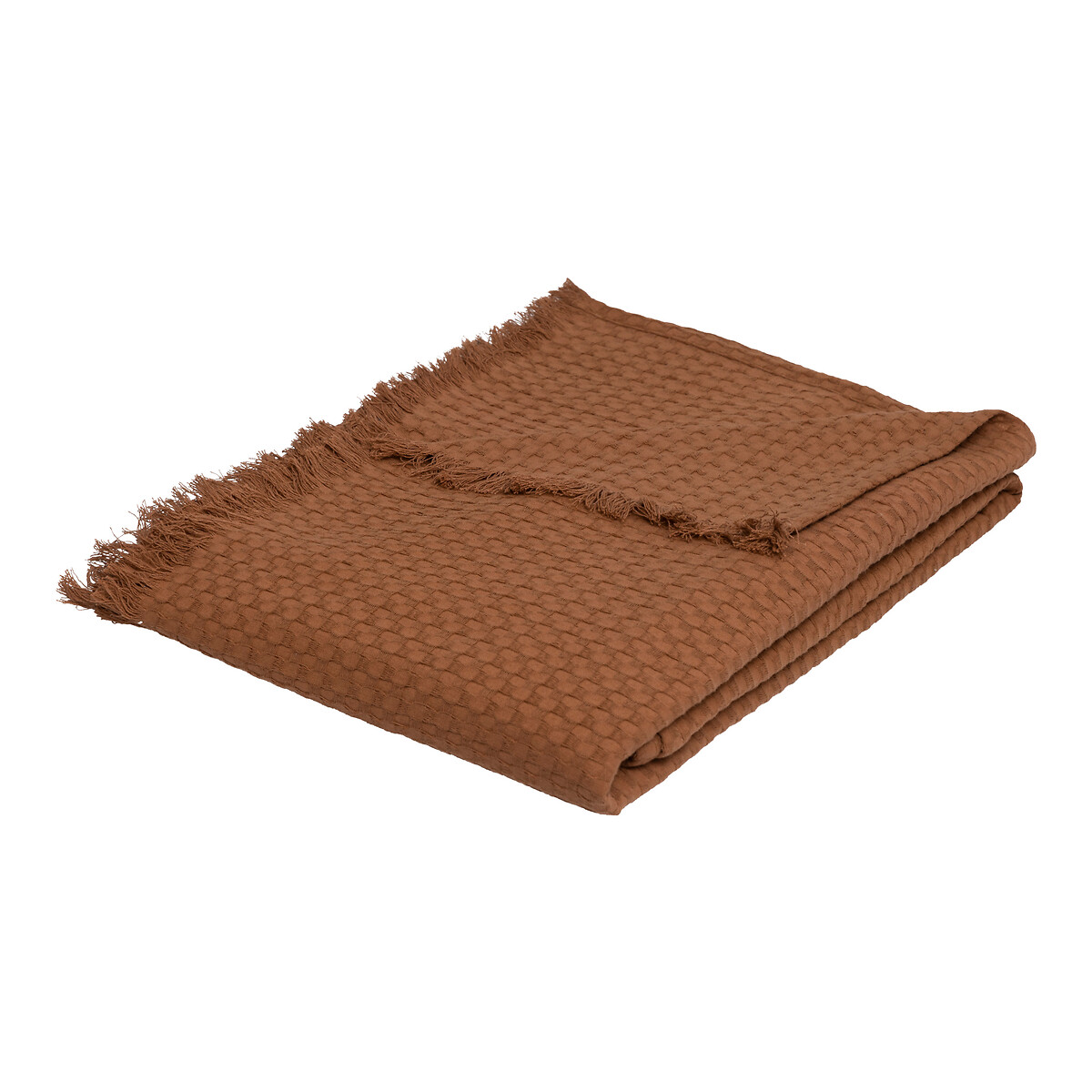 "Widdy" bedspread, cotton Terracotta pink, 130x180 cm