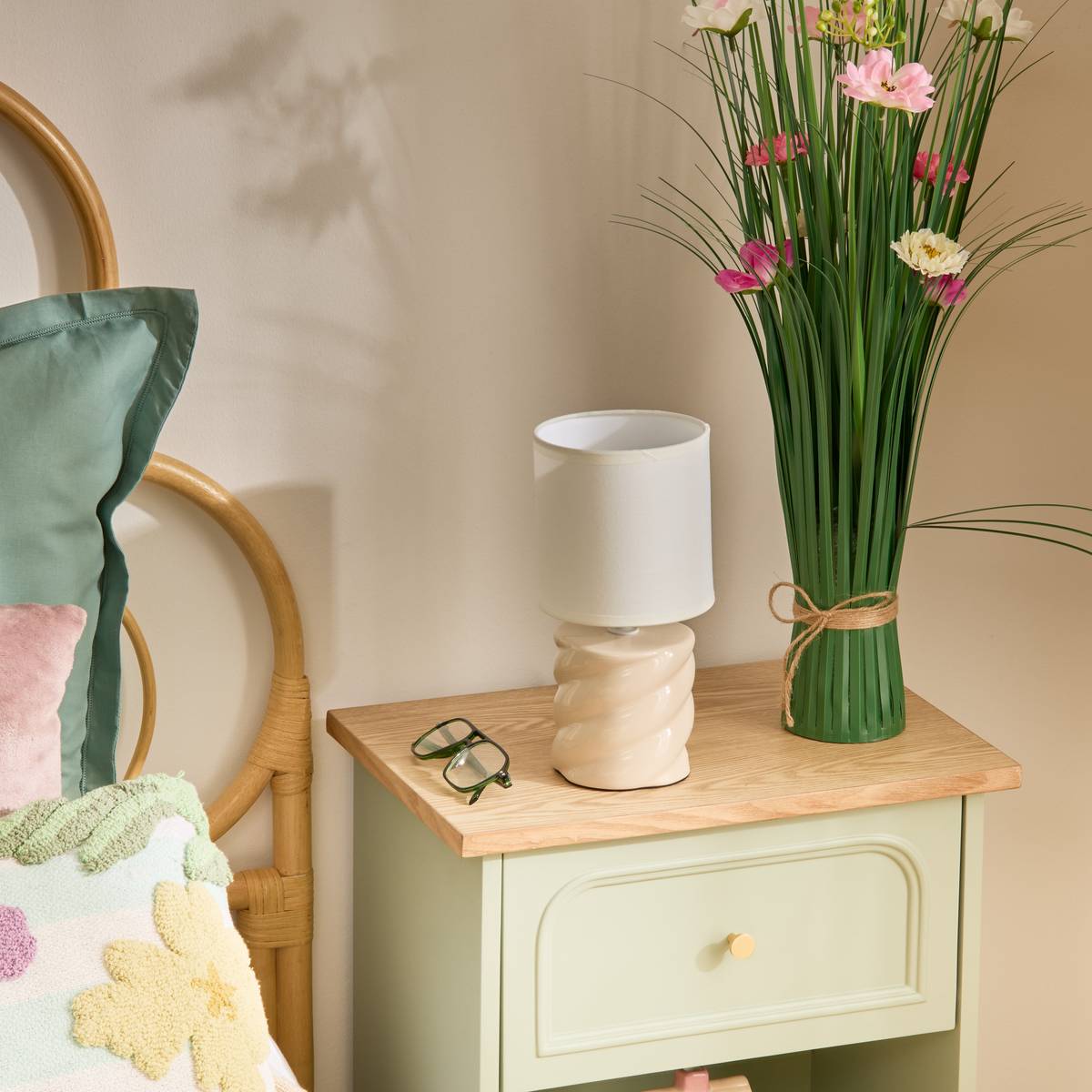 Lamp "Noly" Ivory, H.27 cm