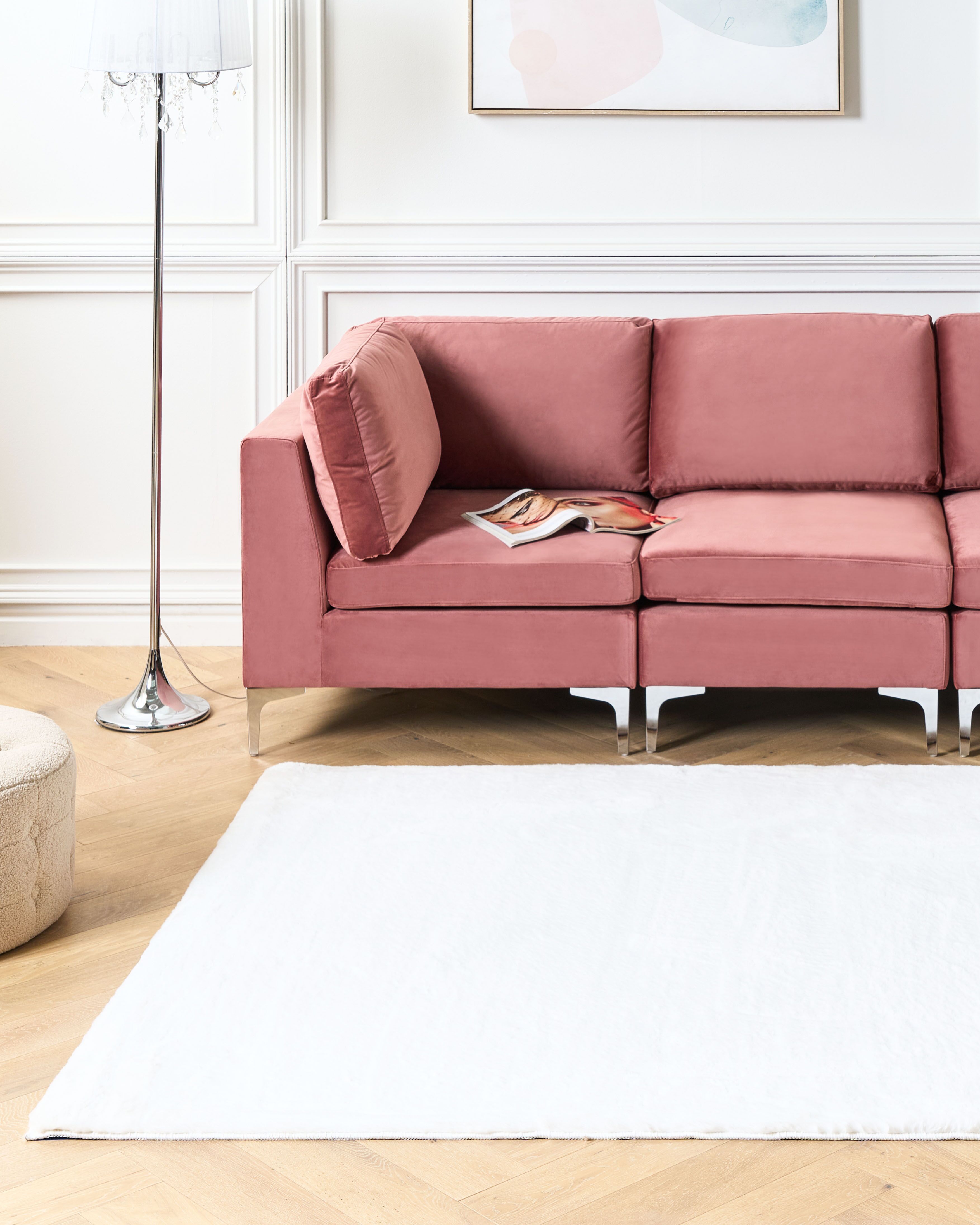 Faux Fur Rug MIRPUR White 160 x 230 cm