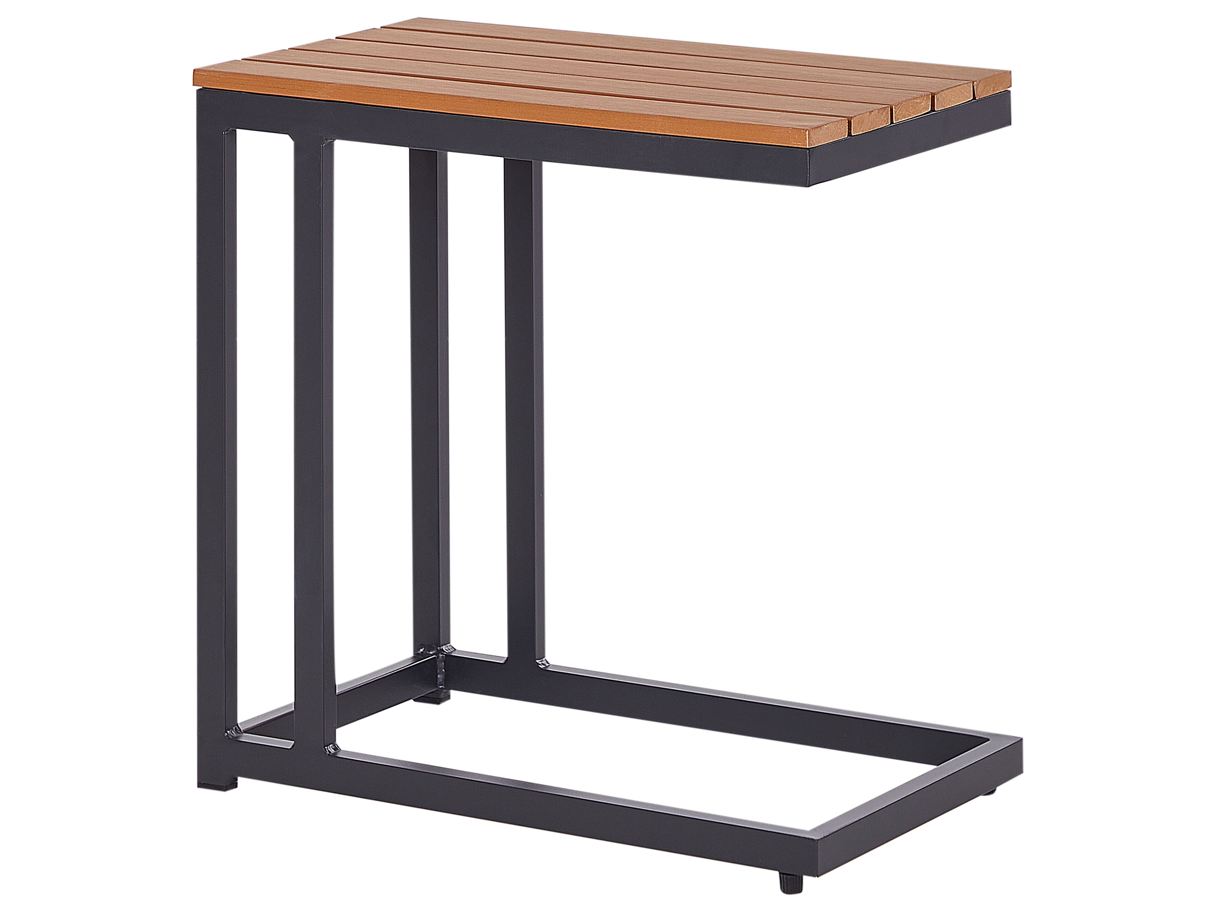 Garden Side Table MESSINA 60 cm 35 cm Black