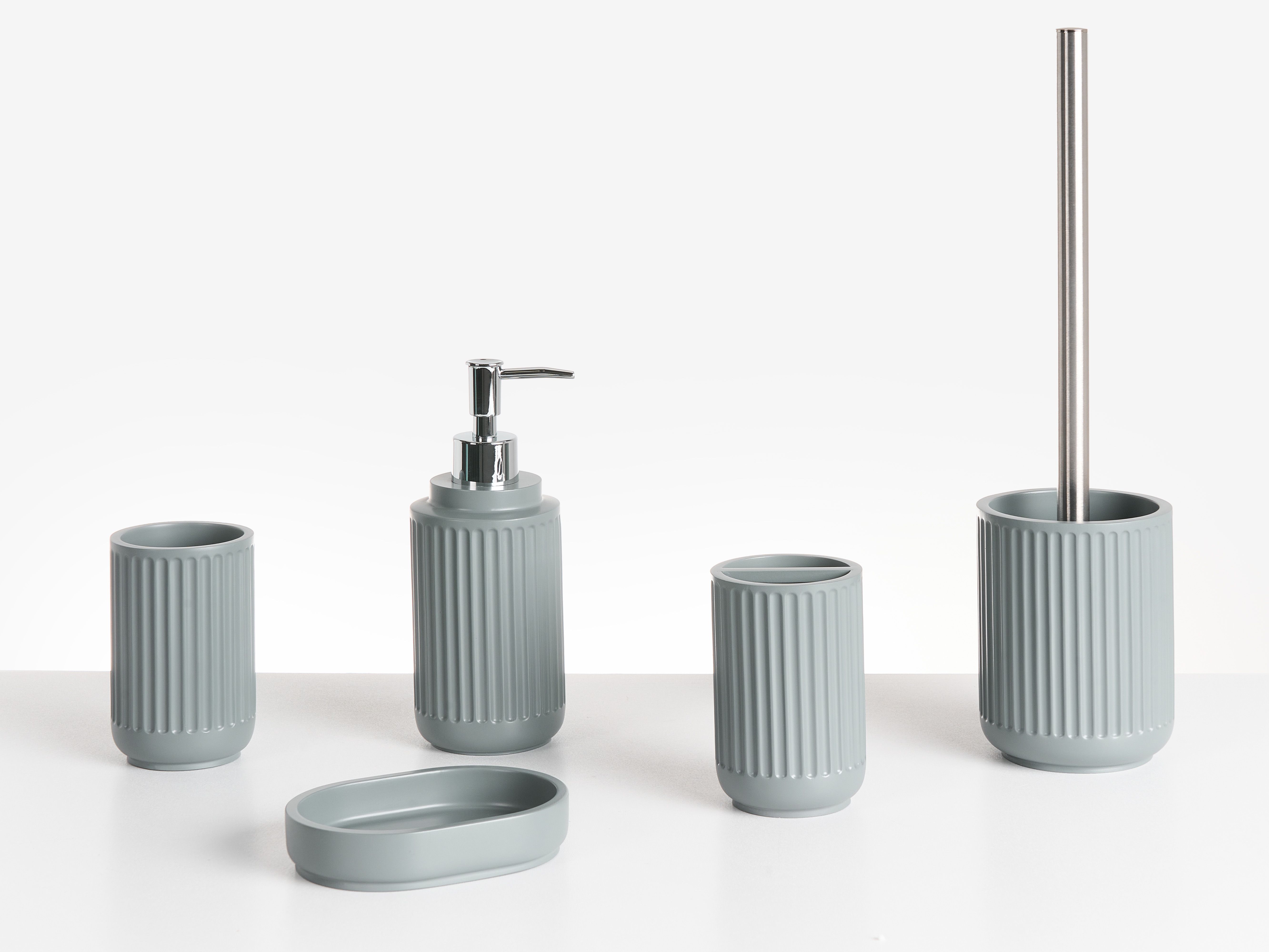 5-Piece Bathroom Accessories Set HUARMEY Light Grey