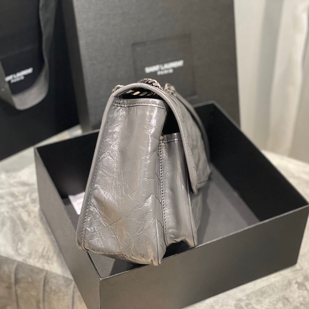 YSL SAINT LAURENT NIKI MEDIUM BAG IN CRINKLED VINTAGE LEATHER1:1High-quality replica