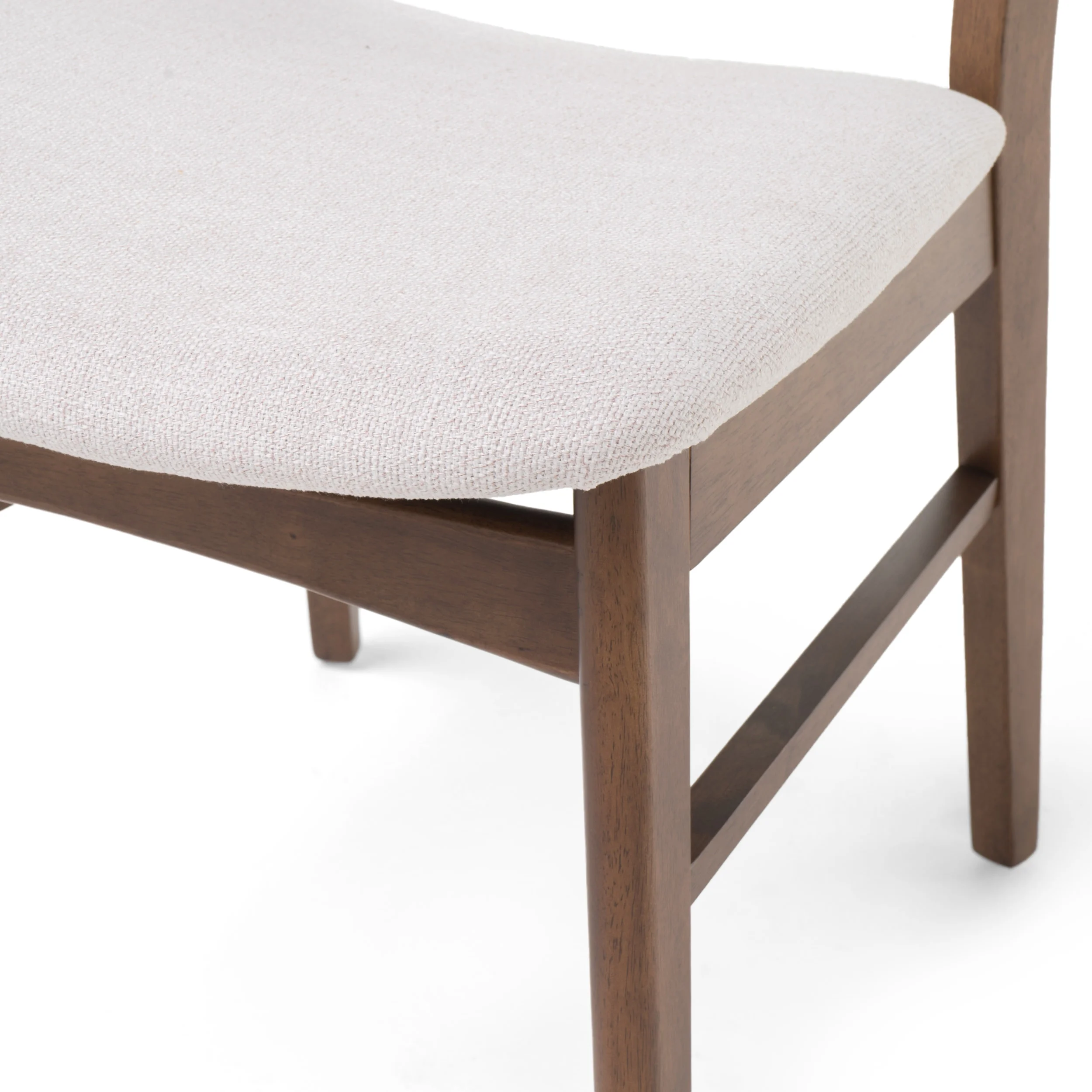 GDFSTUDIO Mid Century Modern Fabric Upholstered Rubberwood Dining Chairs, Set of 2, Dark Gray and Walnut - Image 28