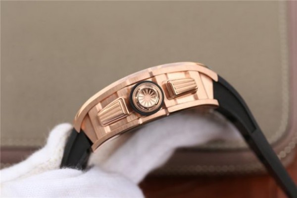 Replica Richard Mille RM011 Felipe Massa Chrono RG Skeleton Dial Black Inner Bezel Black Rubber Strap A7750 - Top club