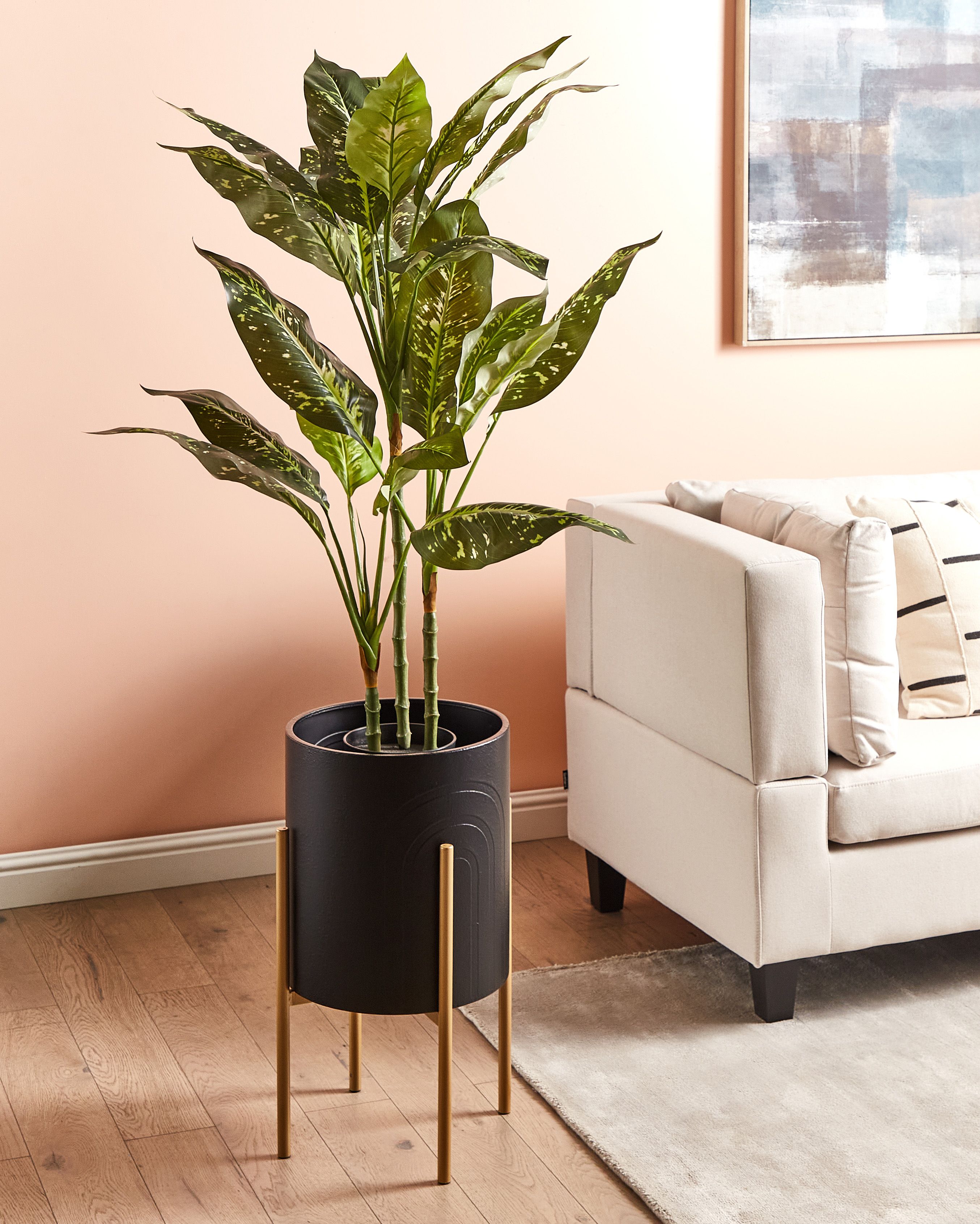 Elevated Plant Pot SEROTINA Metal 32 cm Black