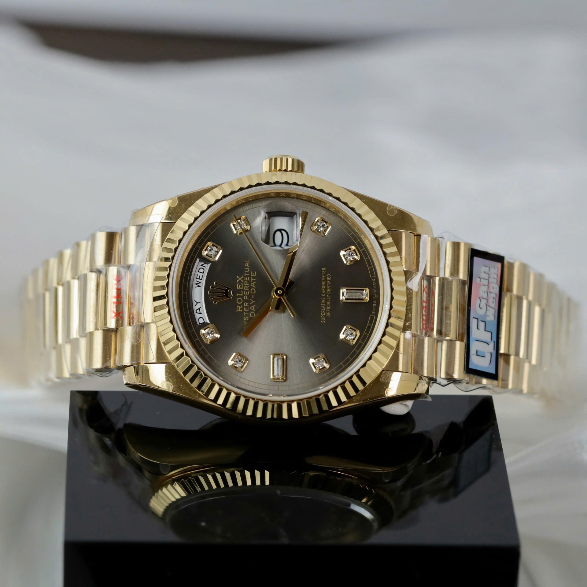 Rolex Day-Date M128238 Replica Watch Gray Dial Weight 159Gram QF Factory 36mm - Top club