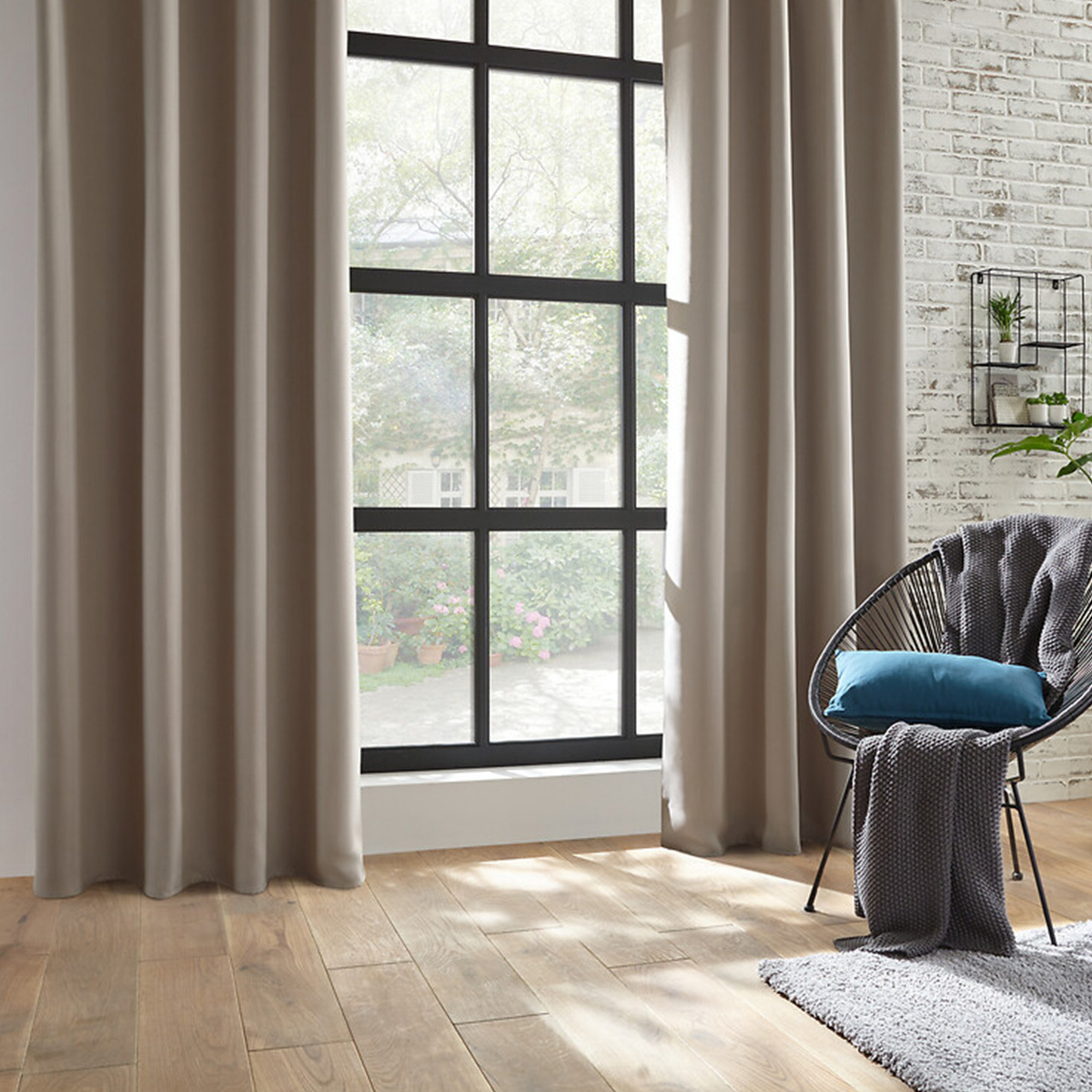 Blackout curtain Beige, 140x260 cm