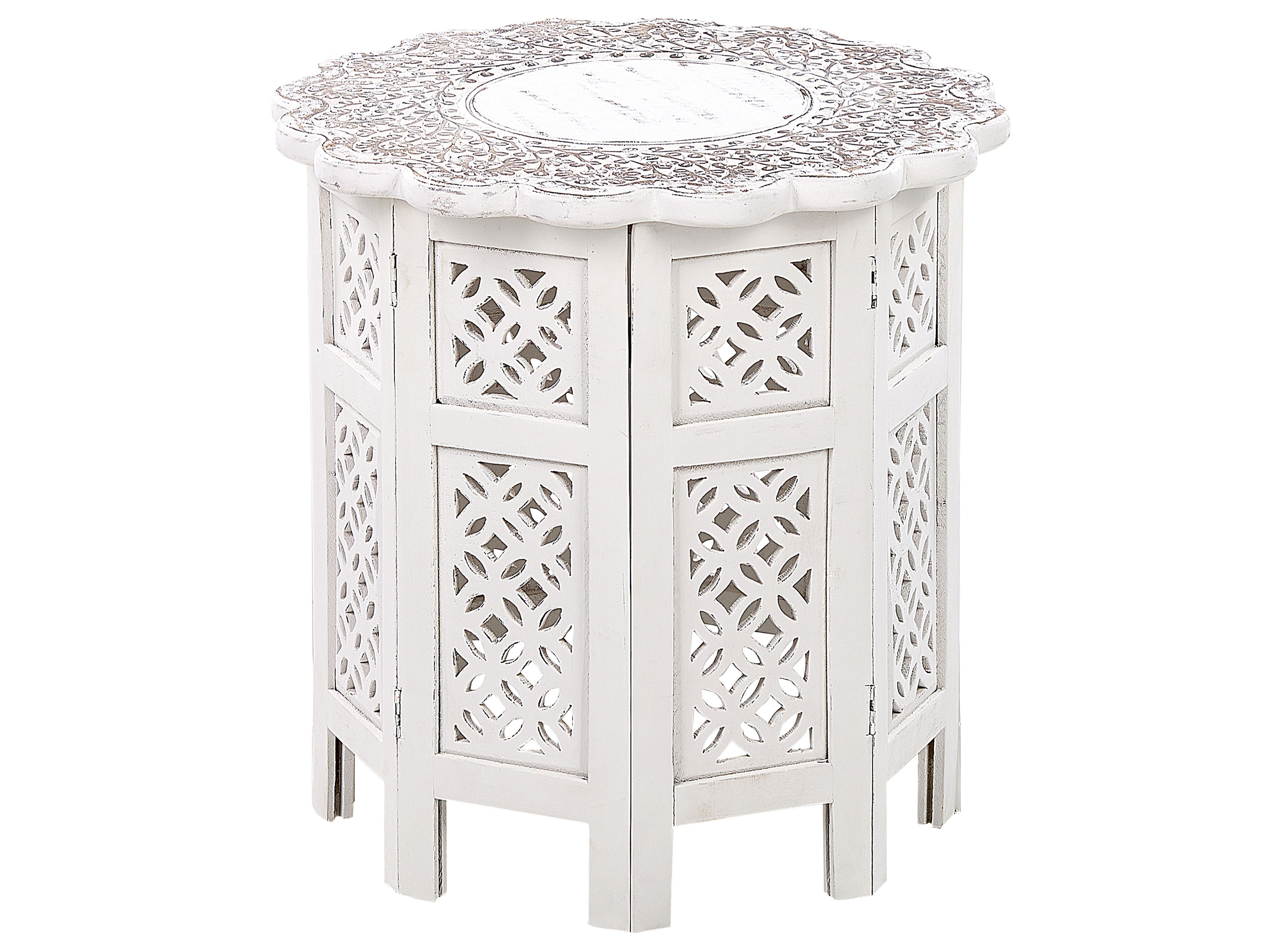 Side Table BADHI Mango Wood White