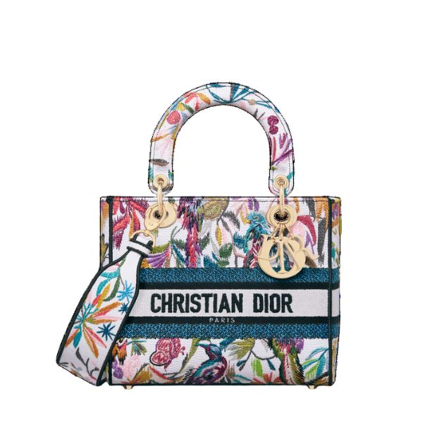 Christian Dior Medium Lady D-Lite Bag White Multicolor For Women M0565OECJ_M933 – 24 Cm/ 9.5 Inches1:1High-quality replica