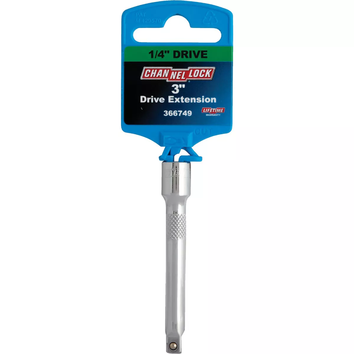 Channellock 1/4 In. Drive 3 In. Long Socket Extension with Textured Band