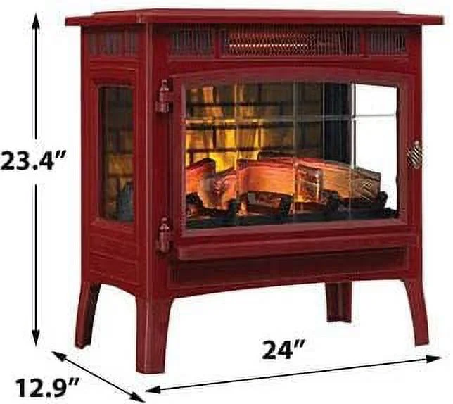 Duraflame 3D Black Infrared Electric Fireplace Stove with Remote Control - DFI-5010-01 - Image 19