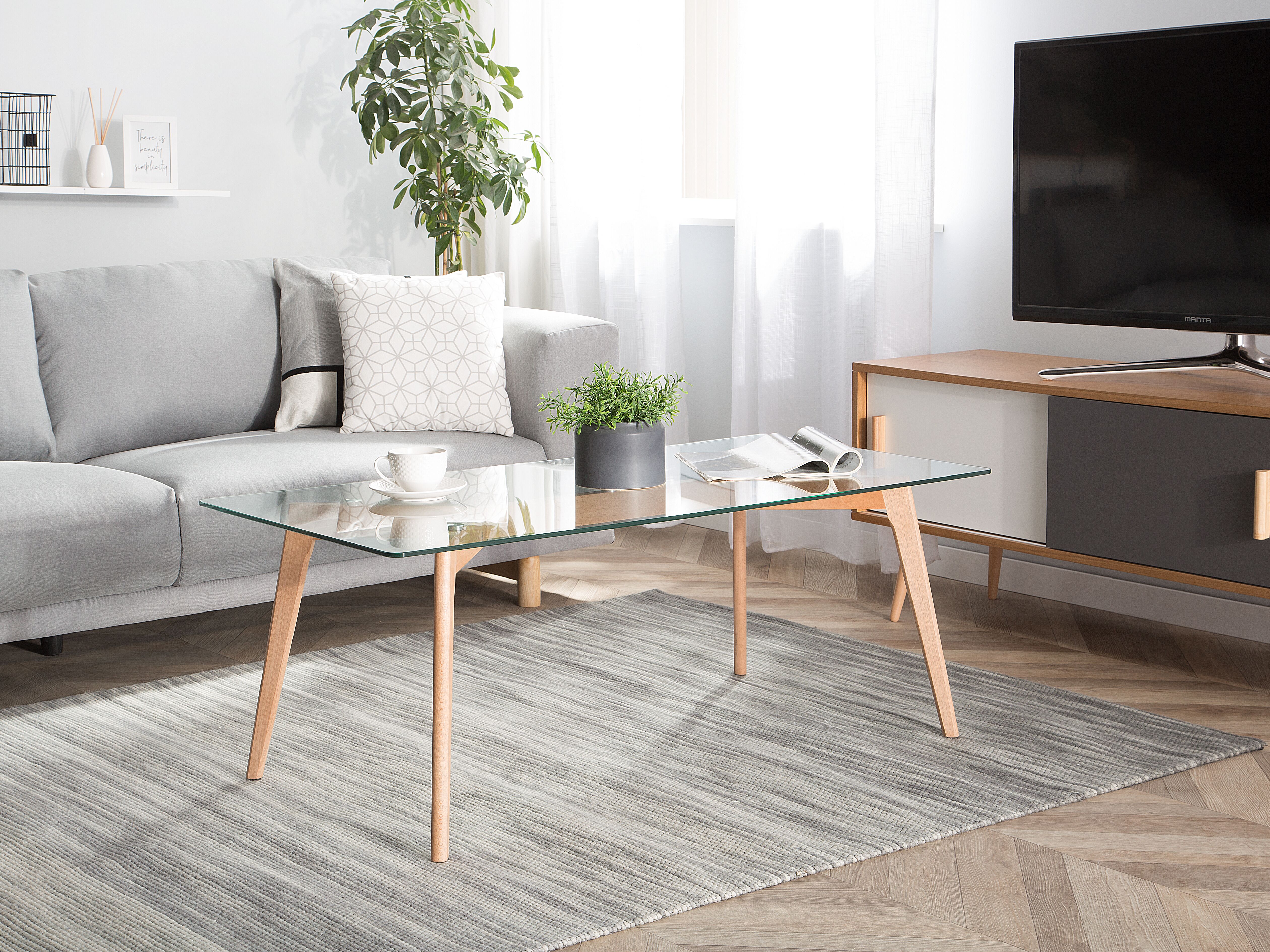 Coffee Table HUDSON Glass Transparent