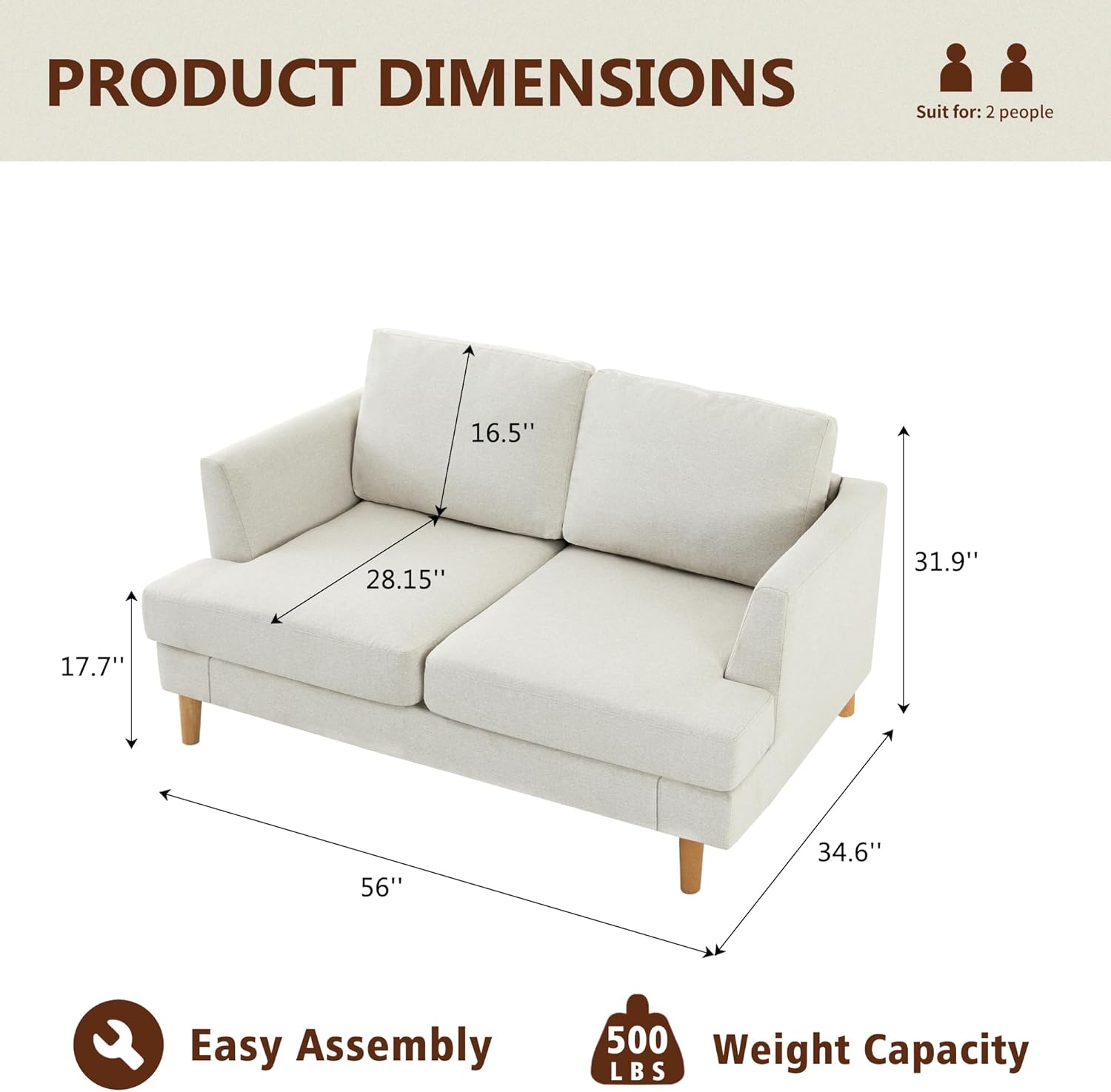 Loveseat Sofa 56