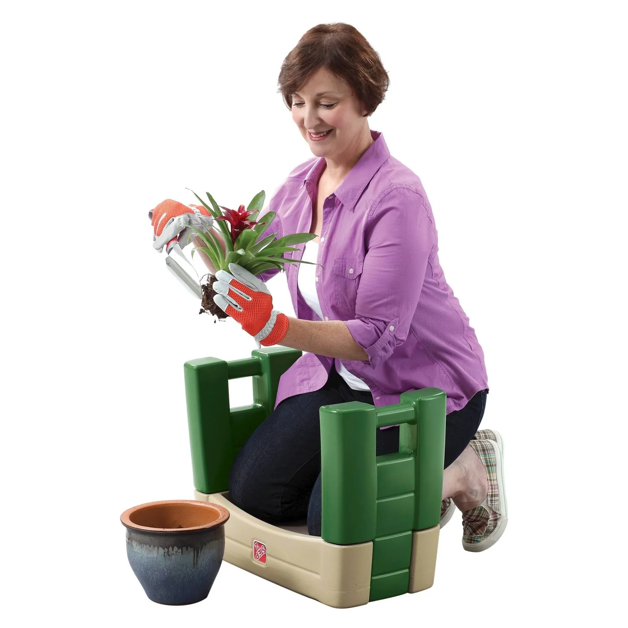 Step 2 Garden Kneeler Seat, Green, 16.25in H x 21.75in W x 10.75in D - Image 5 Step 2 Garden Kneeler Seat, Green, 16.25in H x 21.75in W x 10.75in D - Image 5