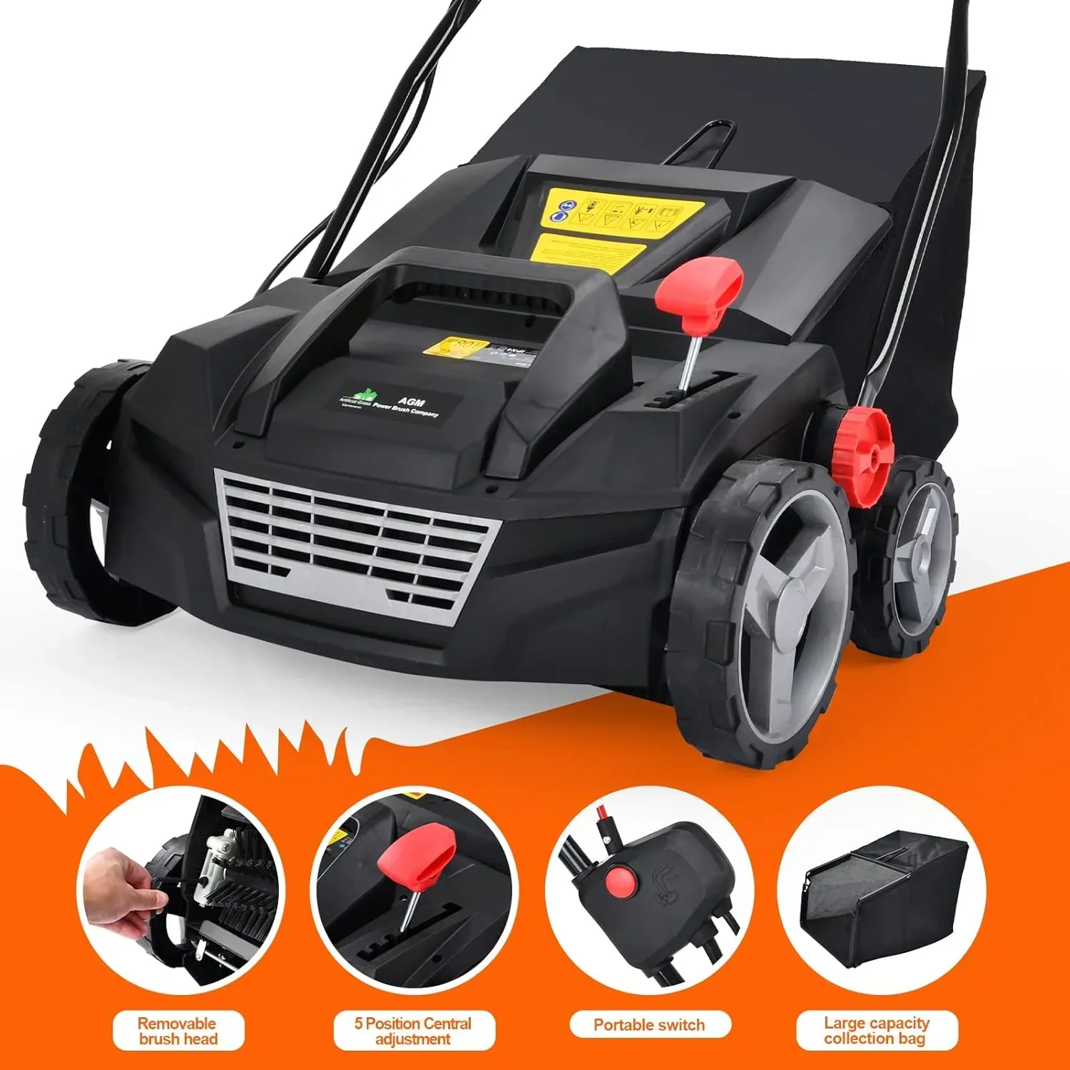 Forever Green Lawns Limited Artificial Turf Power Brush Sweeper, 50 L, 380mm, 110 Volts - Sweepy Box USA - Image 2 Forever Green Lawns Limited Artificial Turf Power Brush Sweeper, 50 L, 380mm, 110 Volts - Sweepy Box USA - Image 2