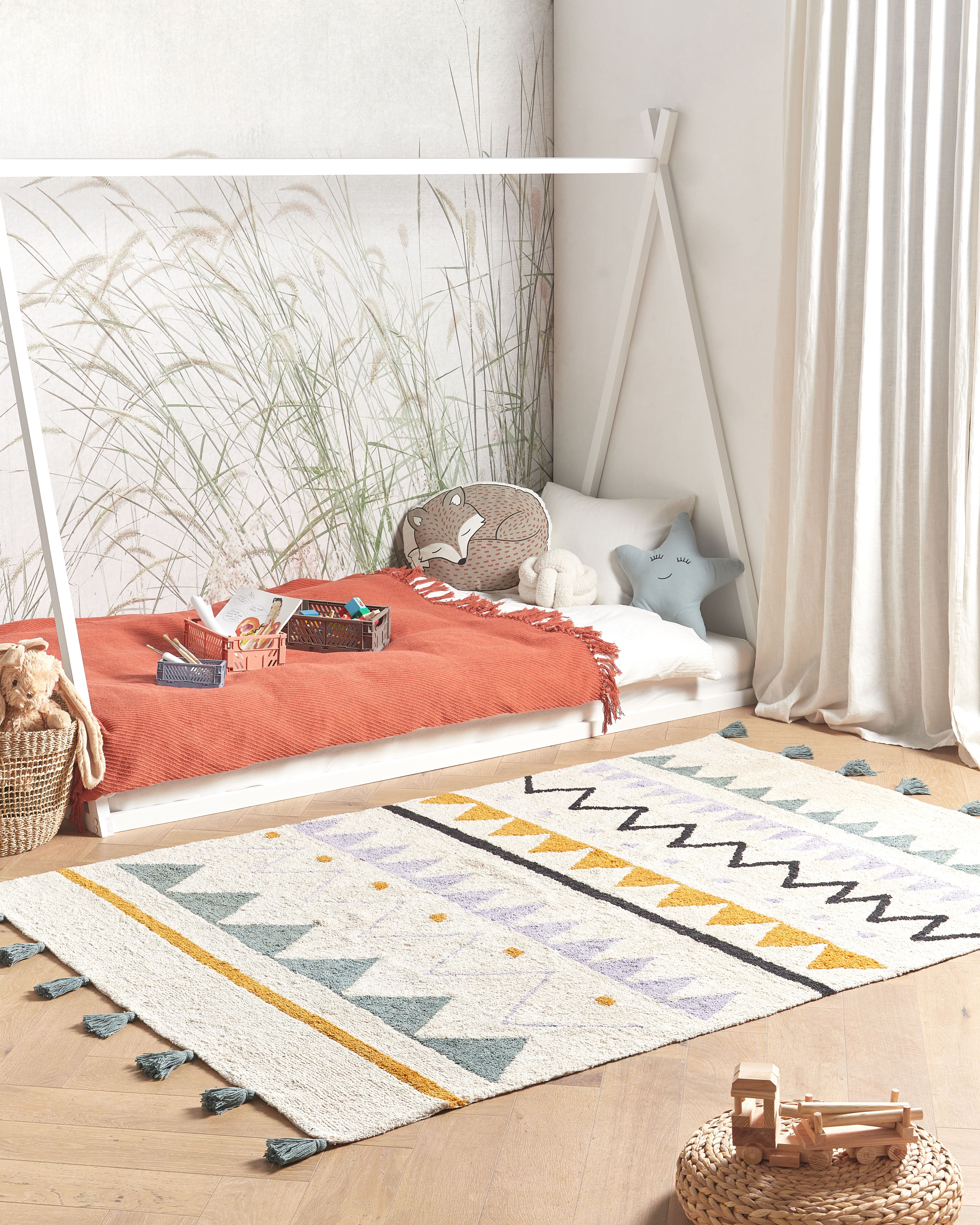 Kids Rug ZAYSAN Green 140 x 200 cm Cotton