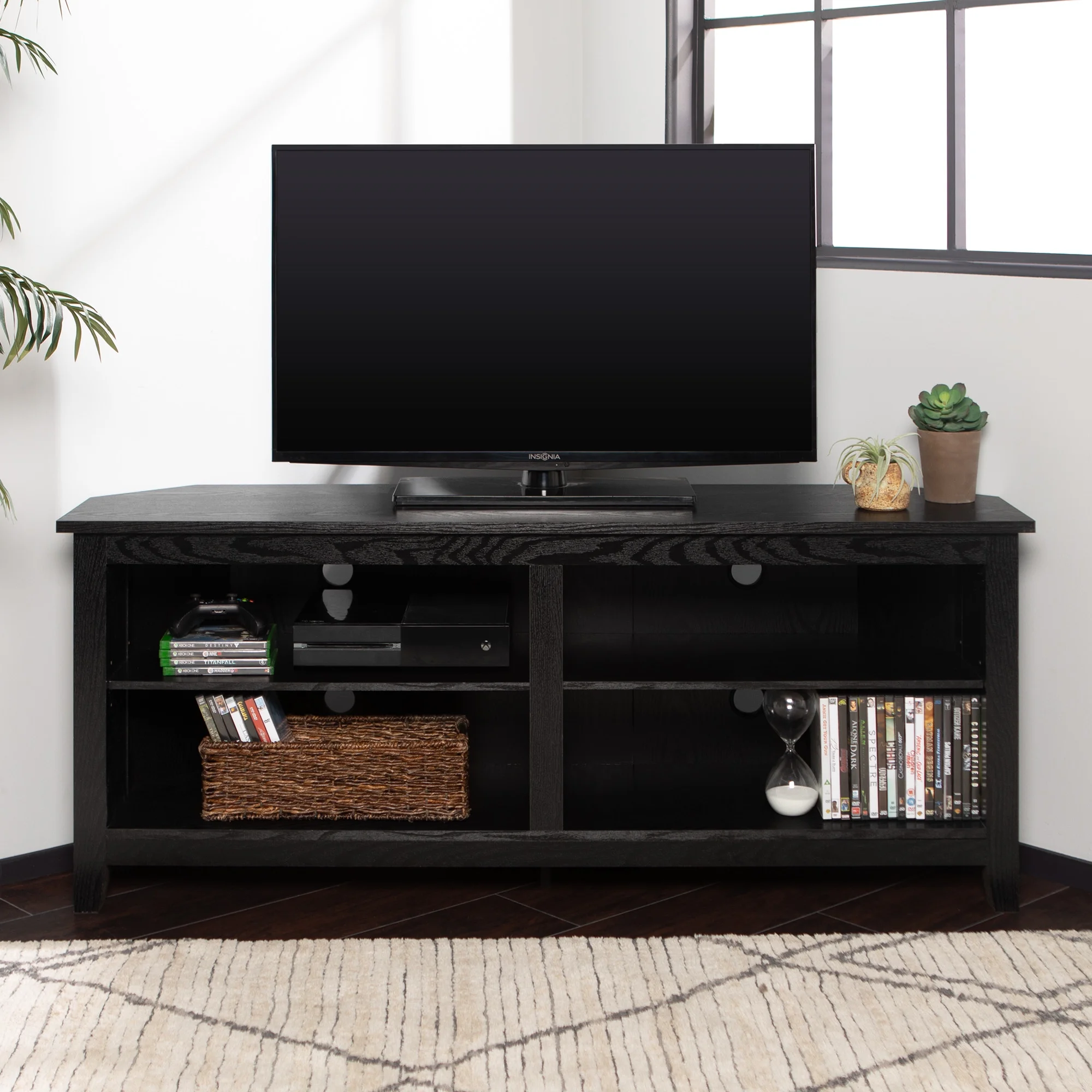 Walker Edison Corner TV Stand Console for TVs up to 64
