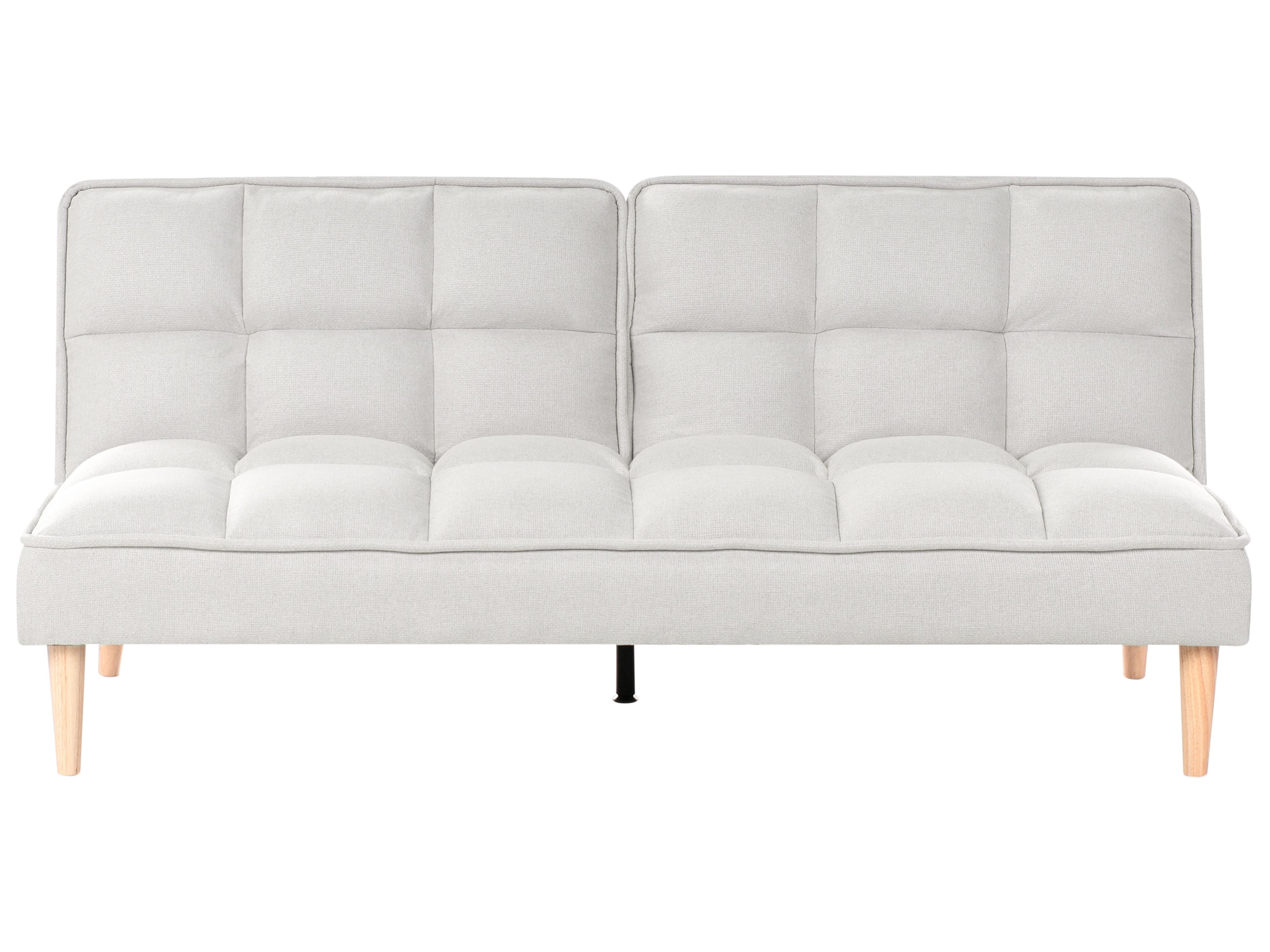 Sofa Bed 3 Seater SILJAN Fabric Off-White
