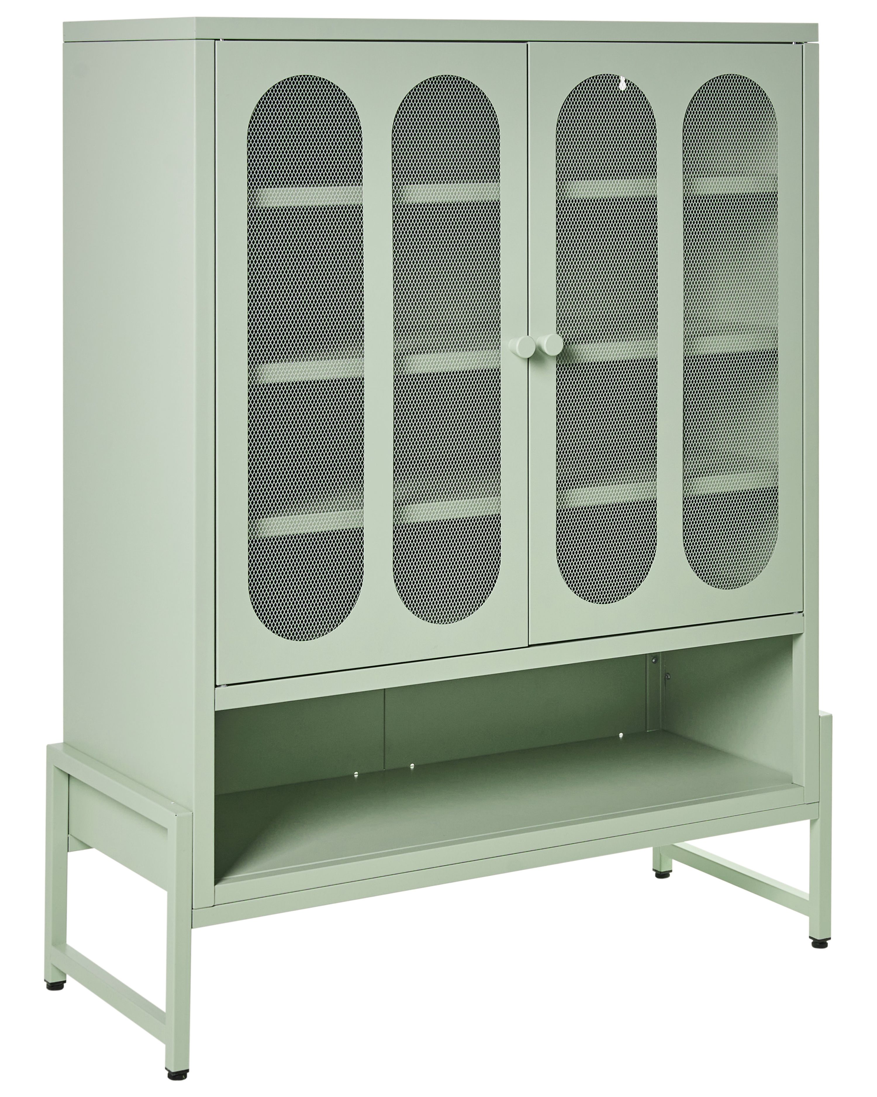 2 Door Sideboard SOLETTA Metal Mint Green