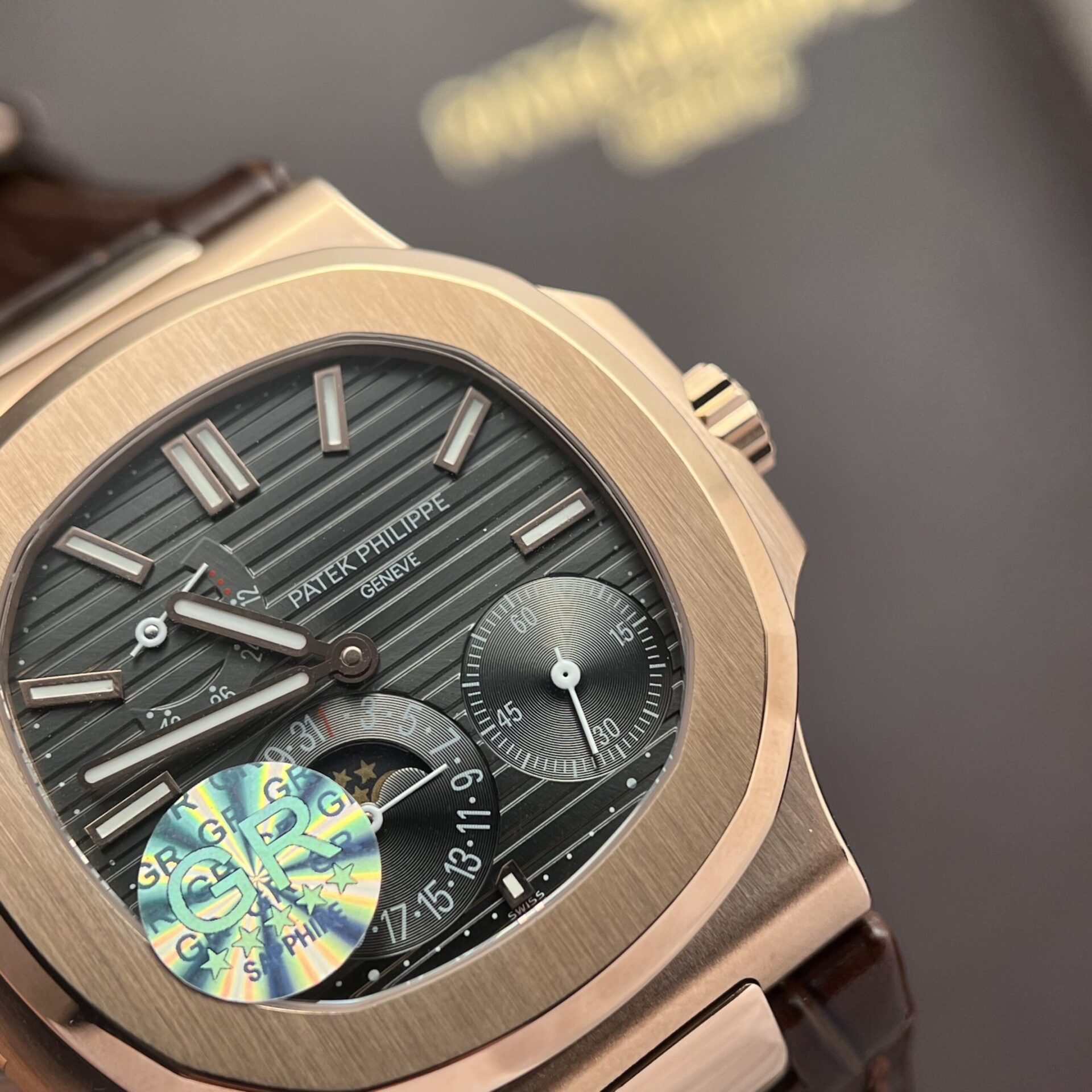 Patek Philippe Replica Watch Nautilus 5712R Brown Leather Strap GR Factory 40mm - Top club