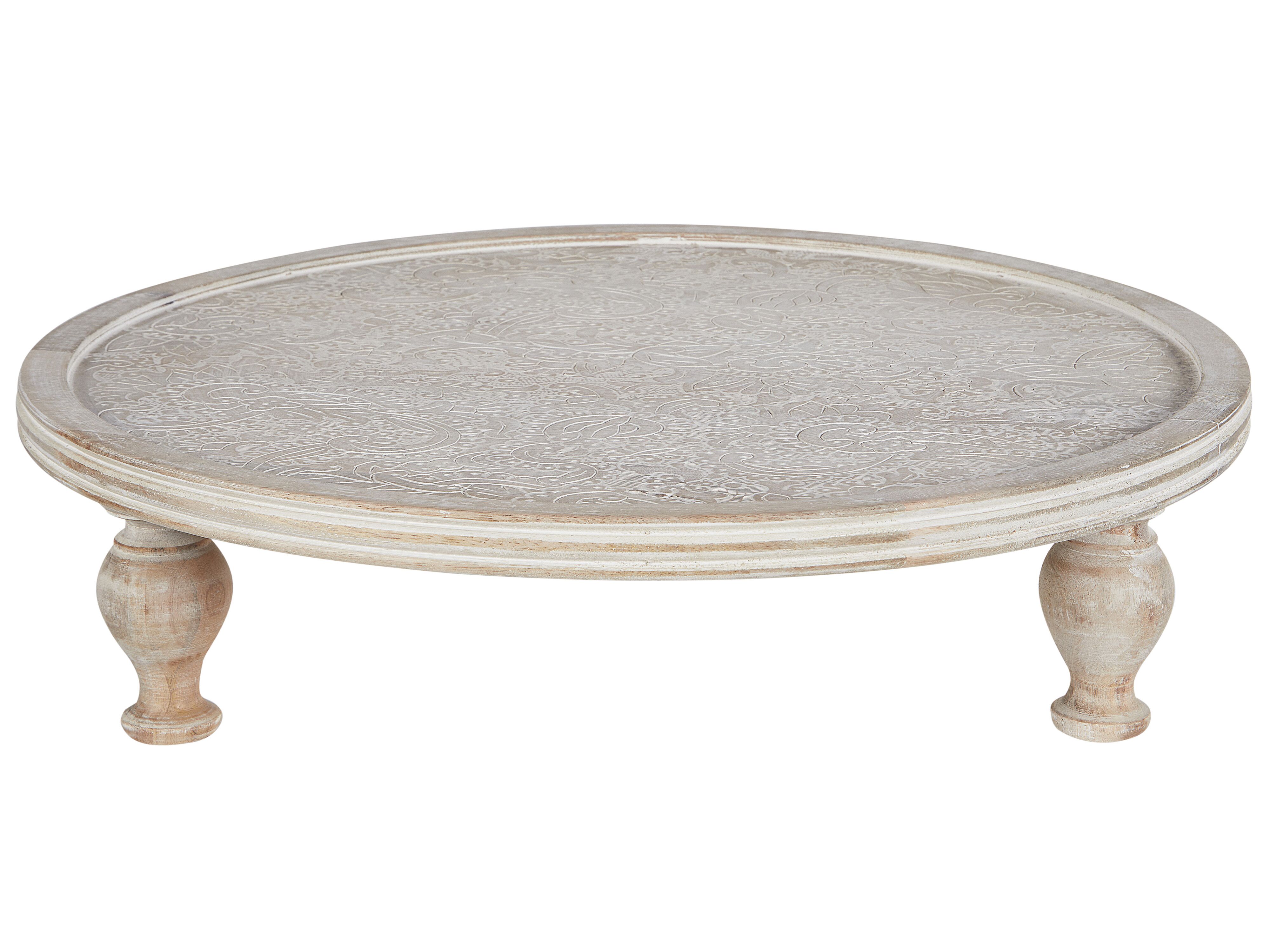 Cake Stand LUKSOR Mango Wood Light Brown