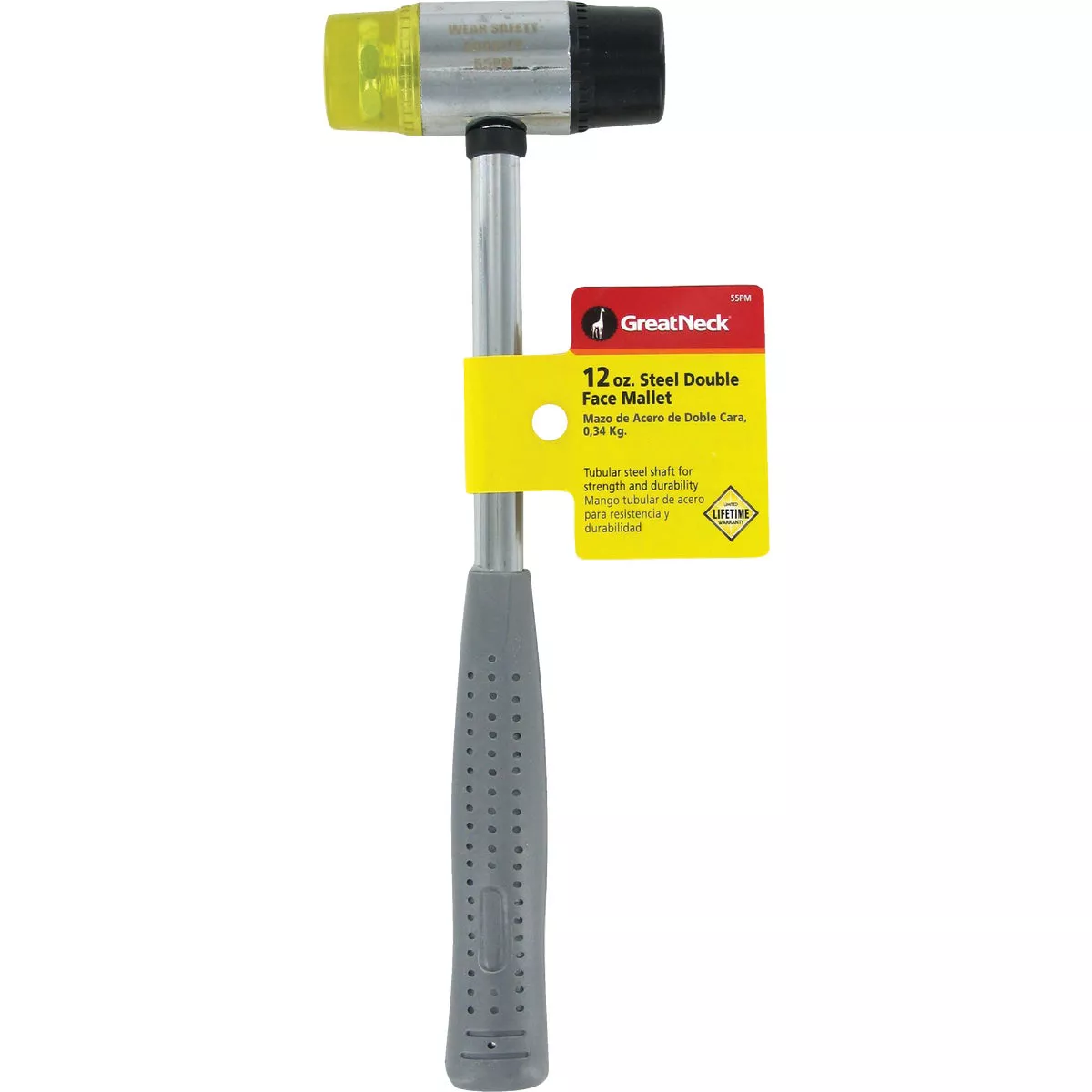 Great Neck 12 Oz. Plastic/Rubber Mallet with Tubular Steel Handle